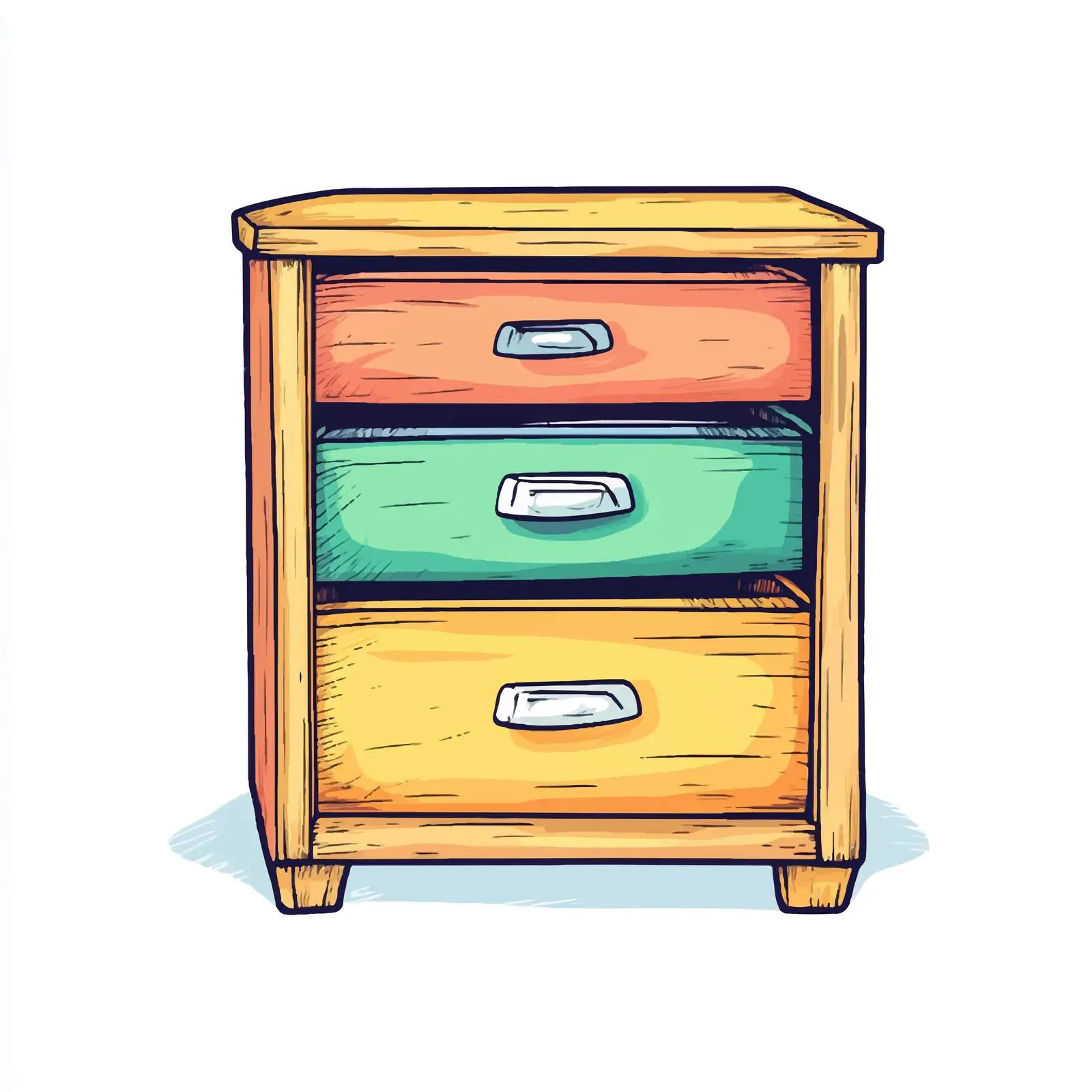 Hand-Drawn Cartoon Drawer Vector Illustration — free download from Dotvec