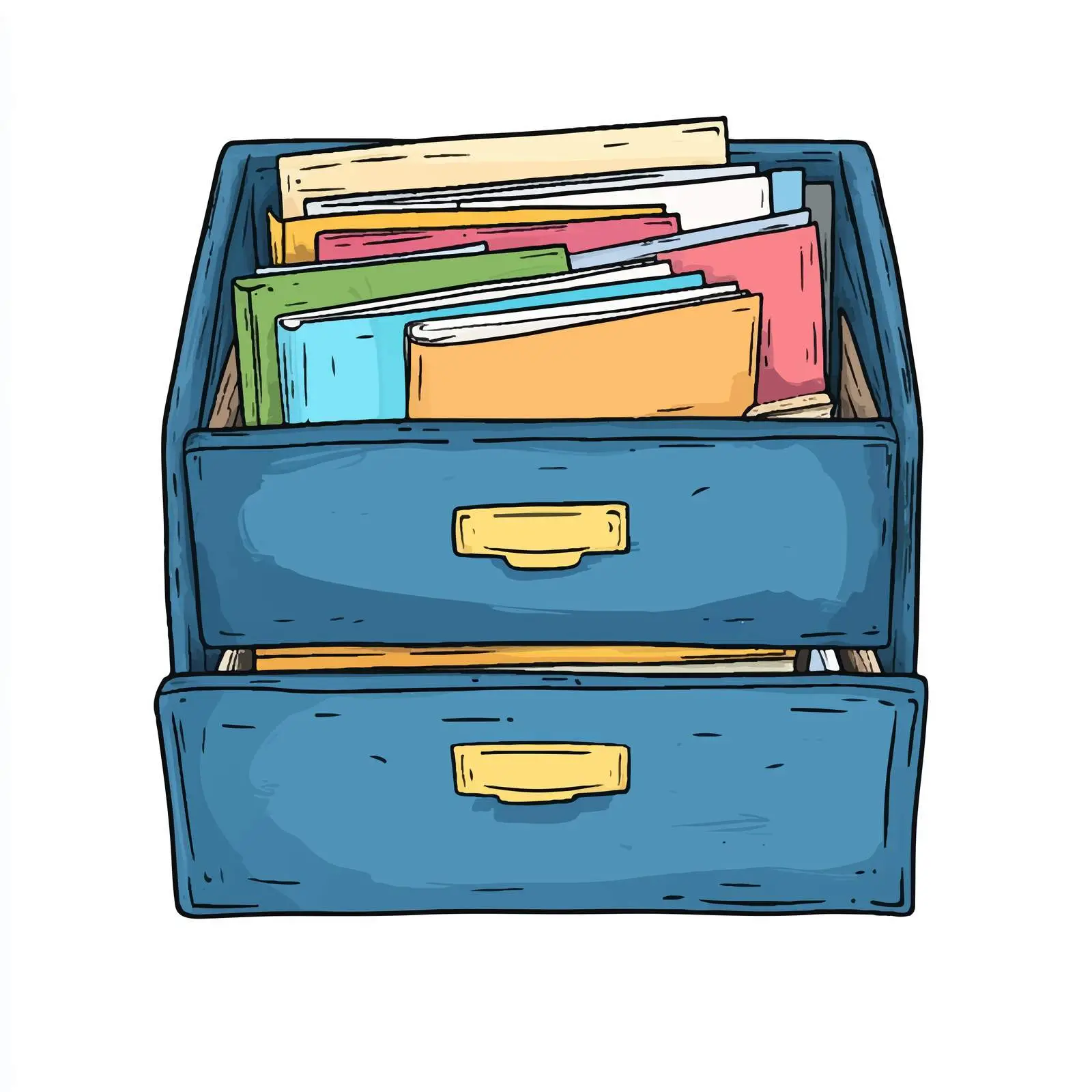Hand-Drawn Vector Cartoon Drawer Illustration — free download from Dotvec