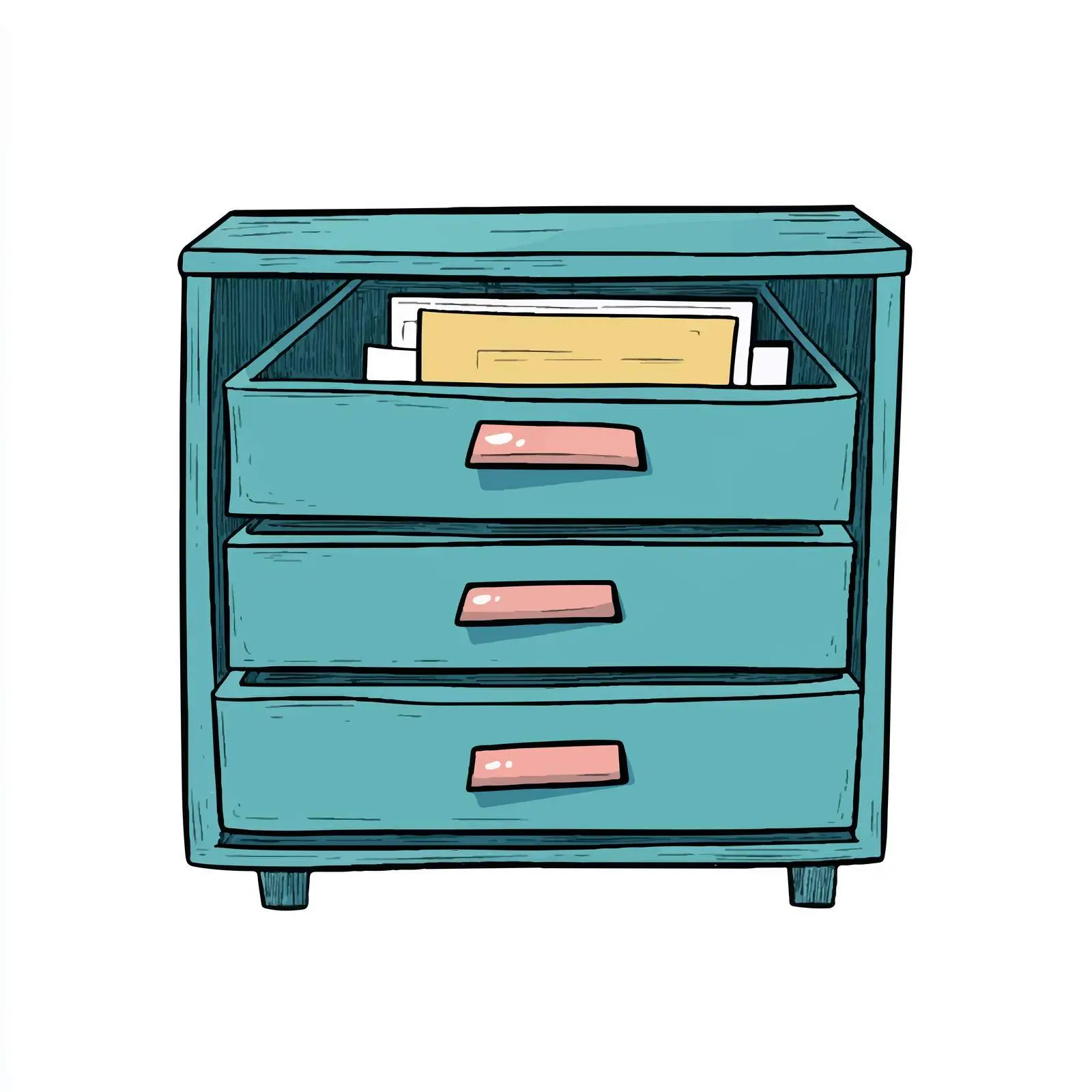 Hand-Drawn Cartoon Drawer Vector Illustration — free download from Dotvec