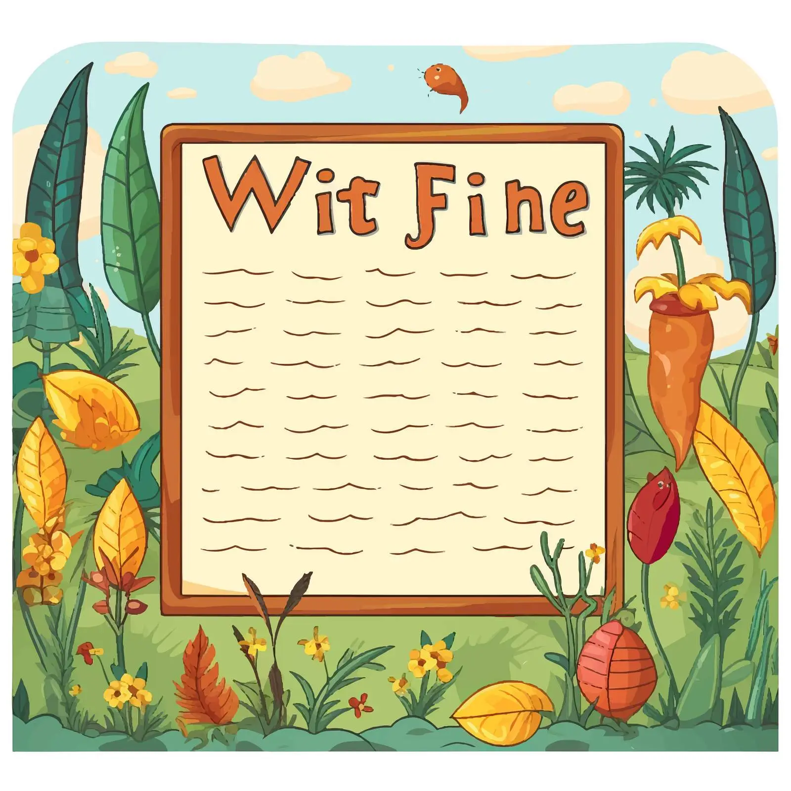 Missing Letter Worksheet Template Illustration — free download from Dotvec