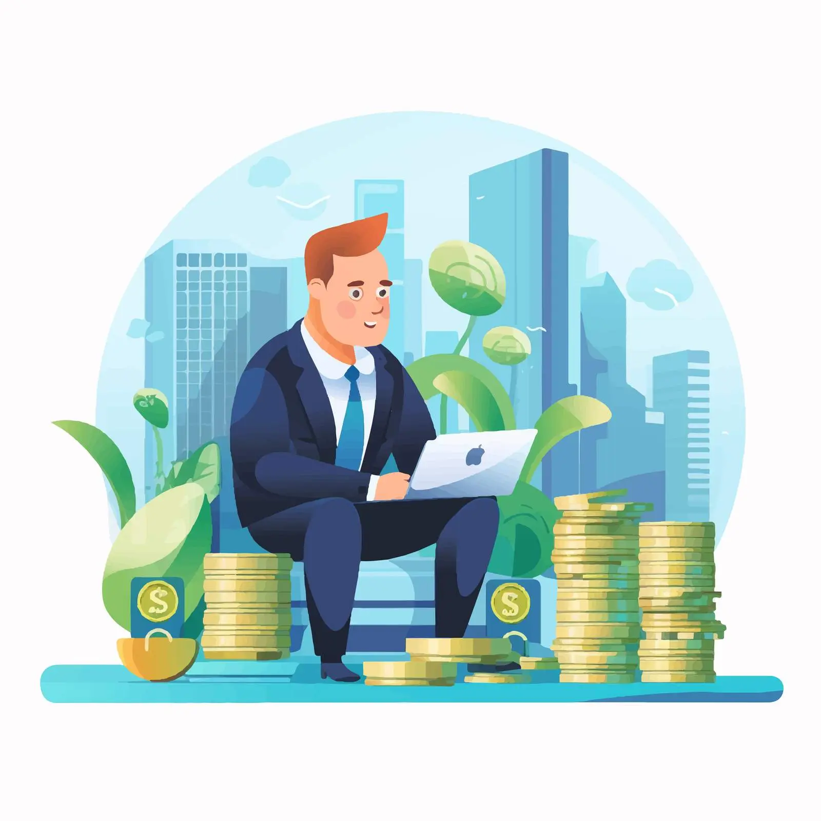 Finance Concept Cartoon Vector Illustration – free account image from Dotvec