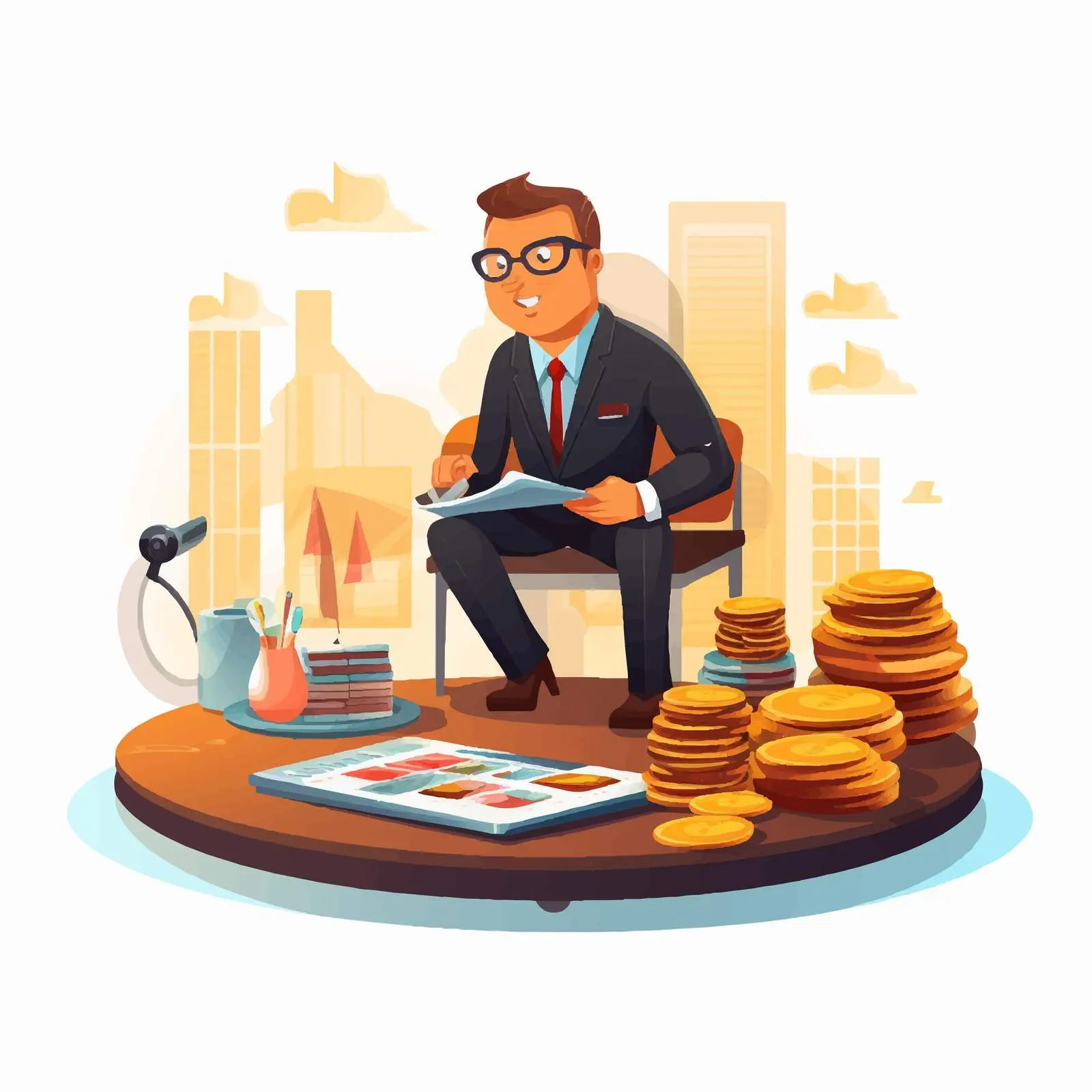 Finance Cartoon Vector Illustration Design – free account image from Dotvec
