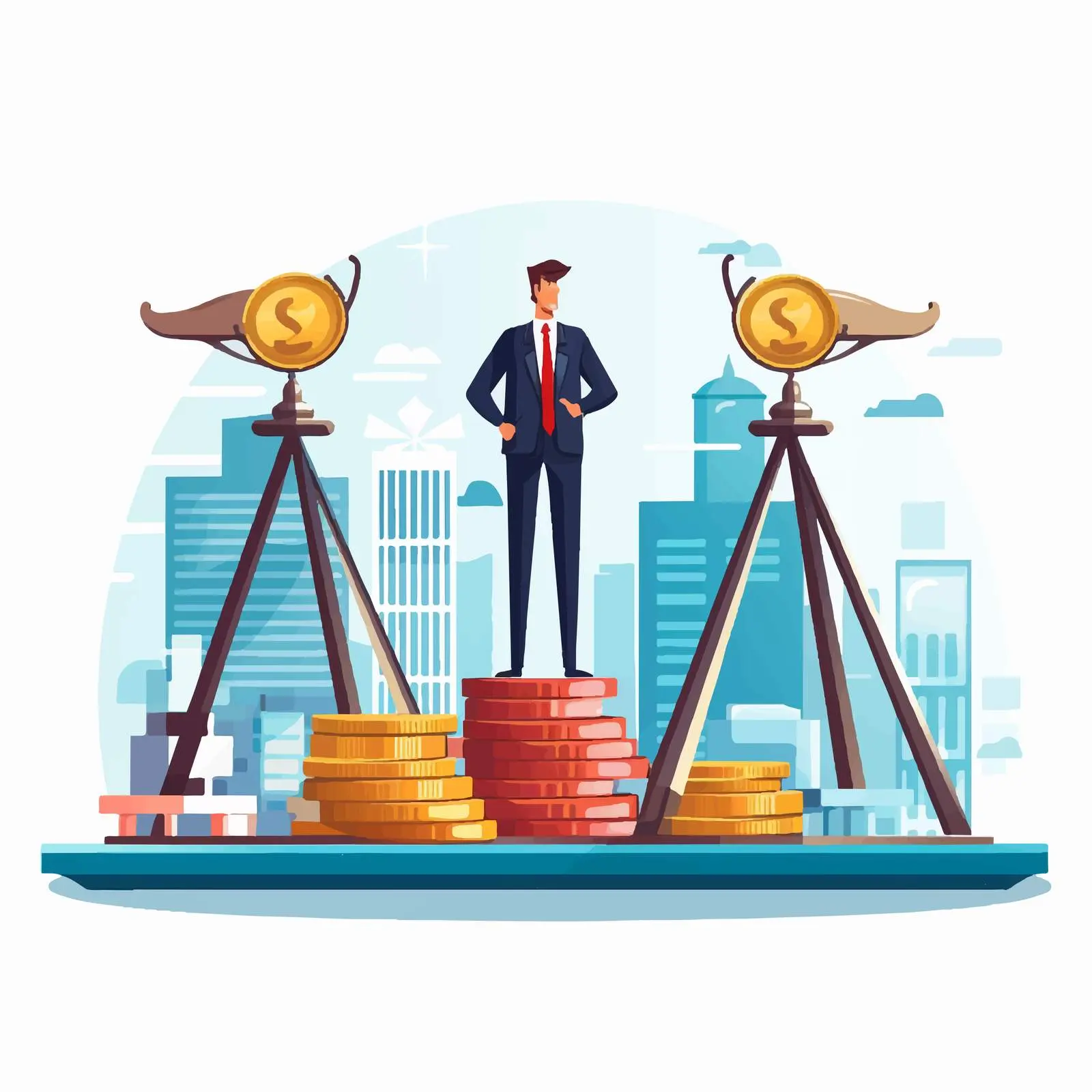 Finance Concept Cartoon Vector Illustration – free analytics image from Dotvec