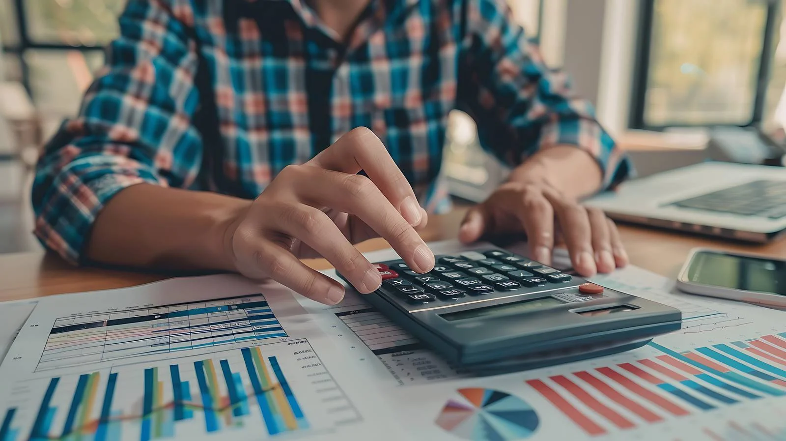 Focused Financial Task at Office Desk — free download from Dotvec