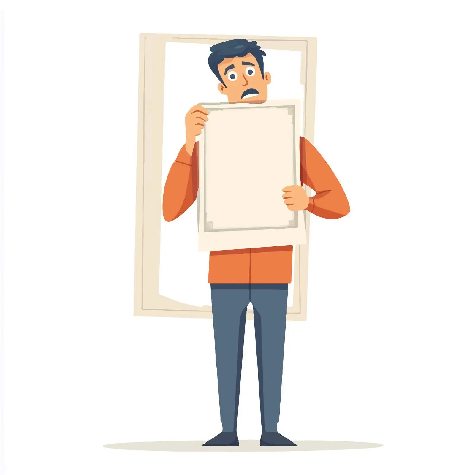 Stressed Man Analyzing Financial Documents — free download from Dotvec