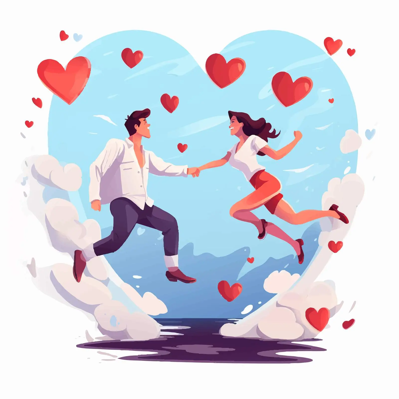 Happy Young Couple in Love Concept — free download from Dotvec