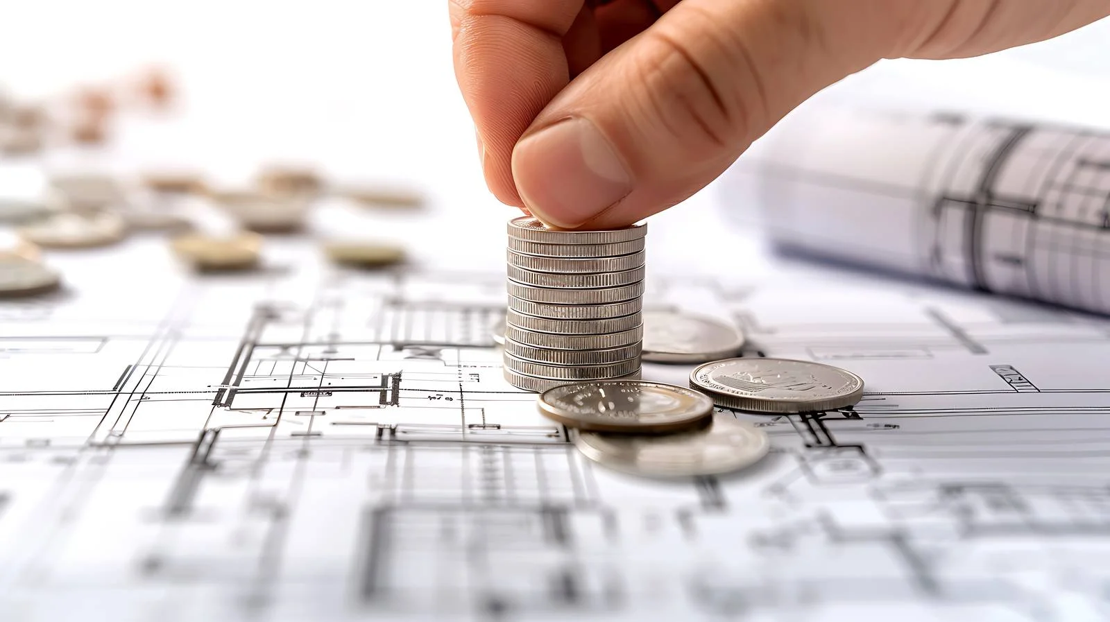 Staircase Coin Stack Blueprint House Concept — free download from Dotvec