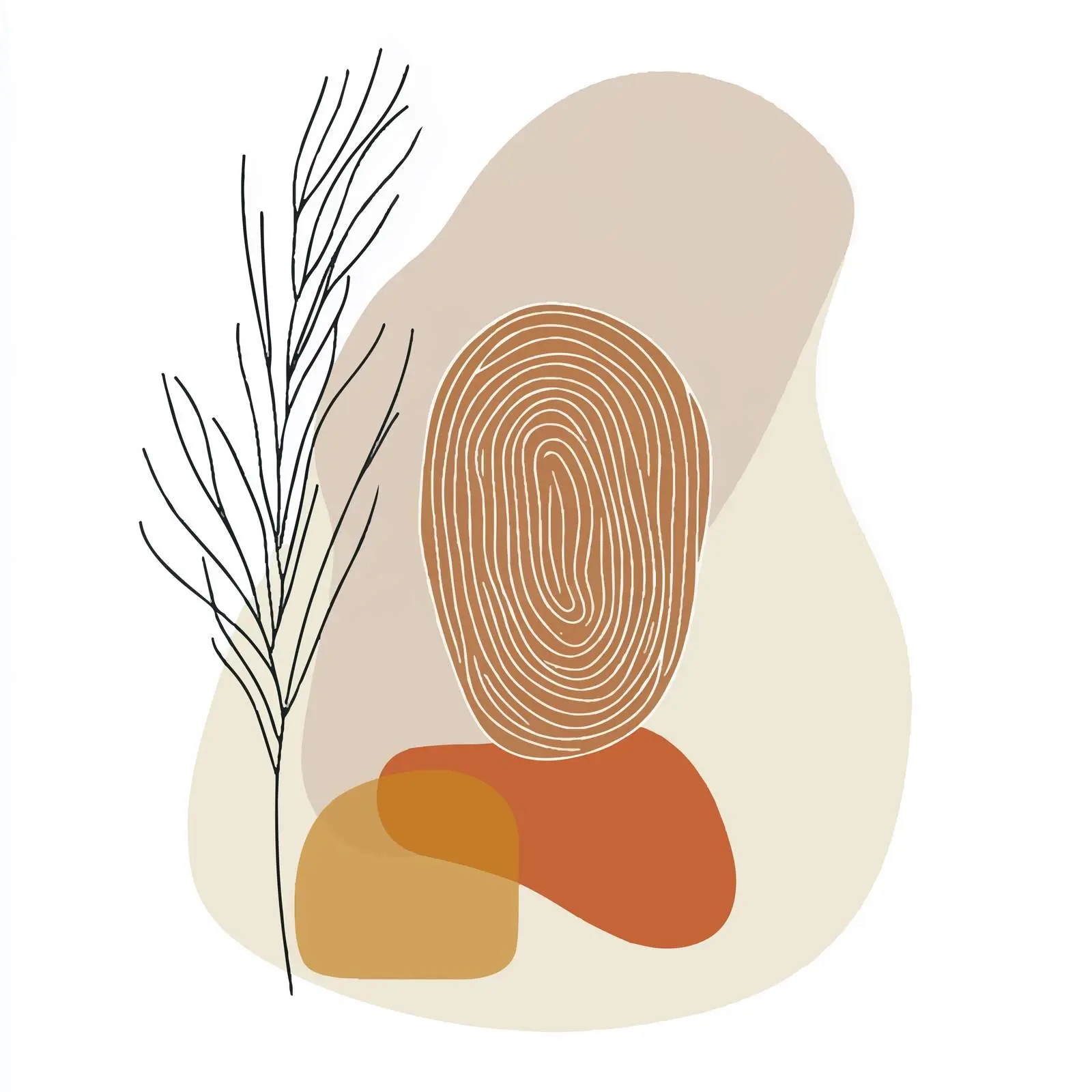 Hand Drawn Cartoon Fingerprint Vector Illustration — free download from Dotvec