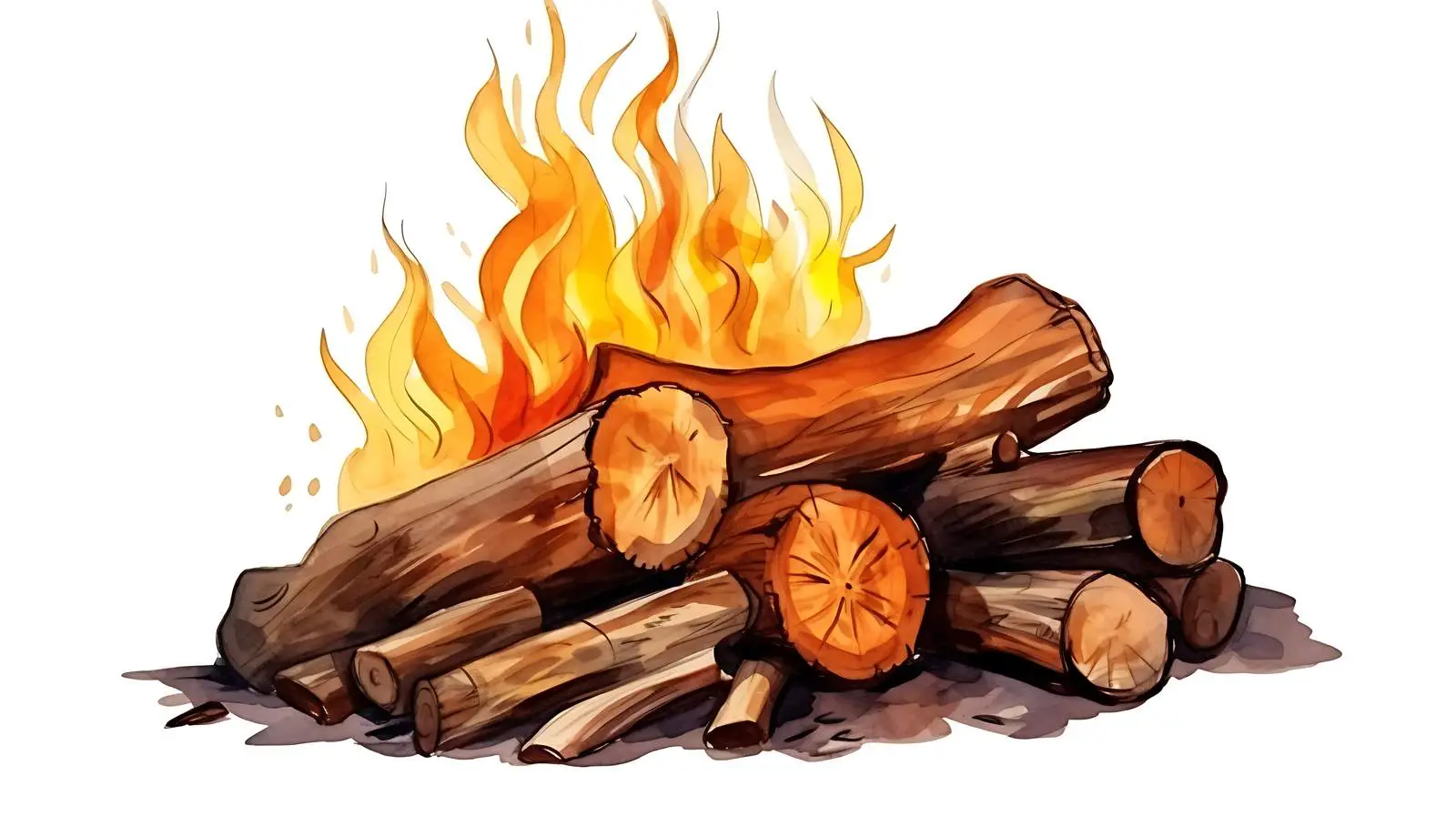 Firewood on White Background — free download from Dotvec