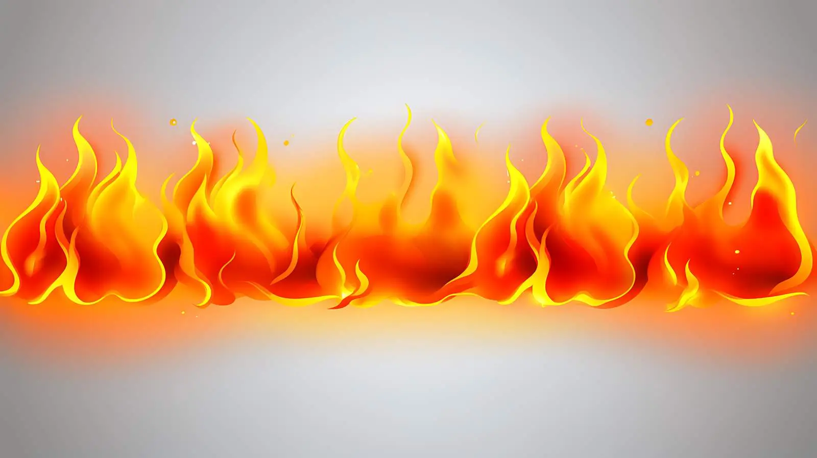 Cartoon Flame Banner Border on White — free download from Dotvec