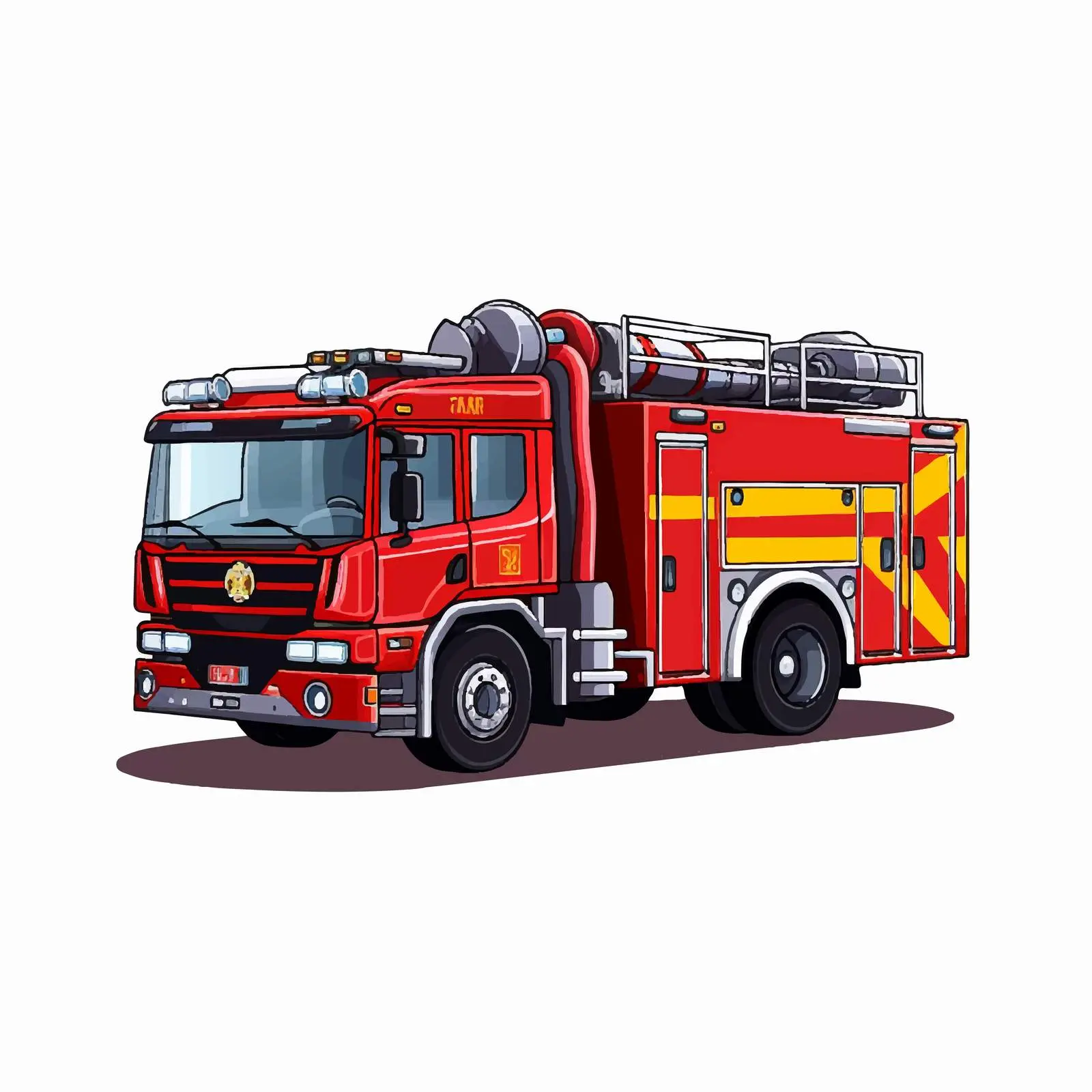 Fire Truck Engine Vector Design for Emergencies – free emergency vehicle image from Dotvec