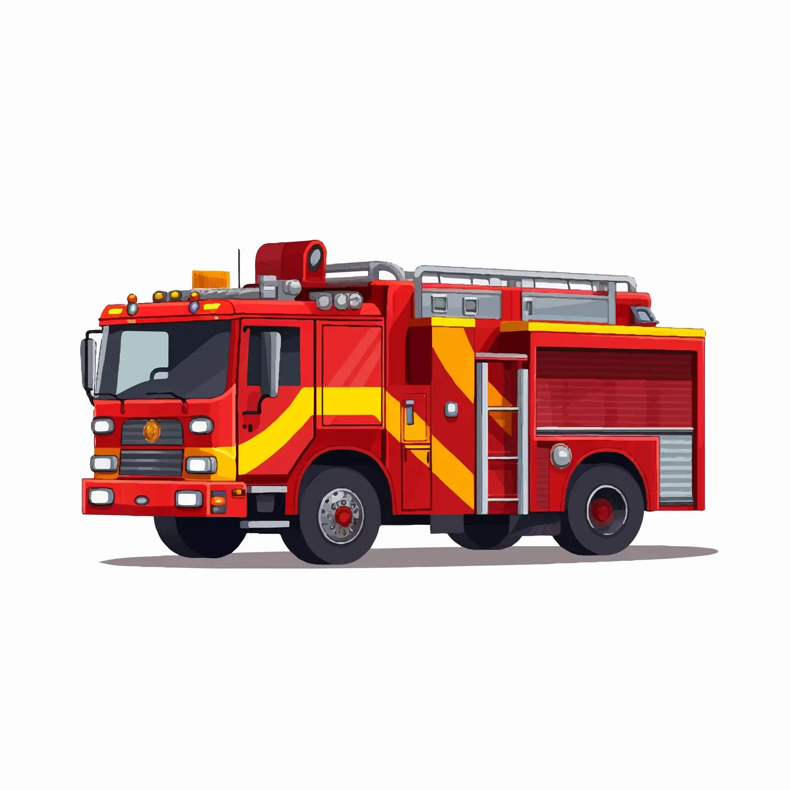 Fire Truck Vector for Emergency Services – free emergency vehicle image from Dotvec