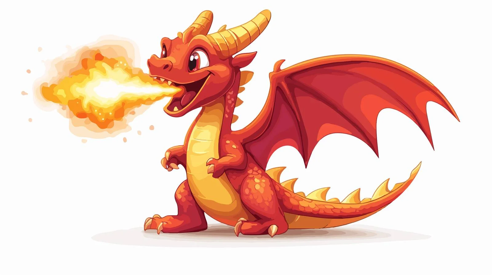 Playful Cartoon Dragon Illustration — free download from Dotvec