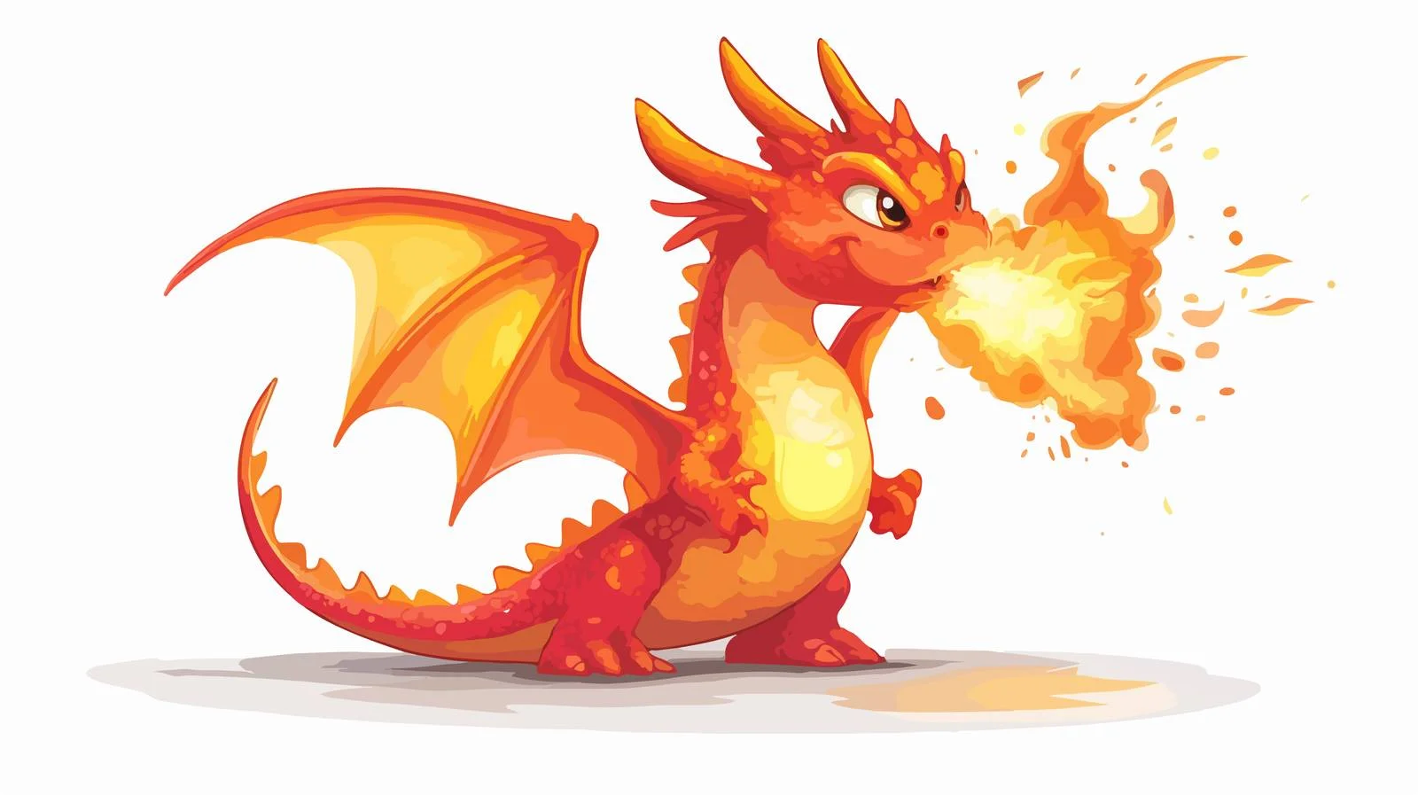Playful Cartoon Dragon Illustration — free download from Dotvec