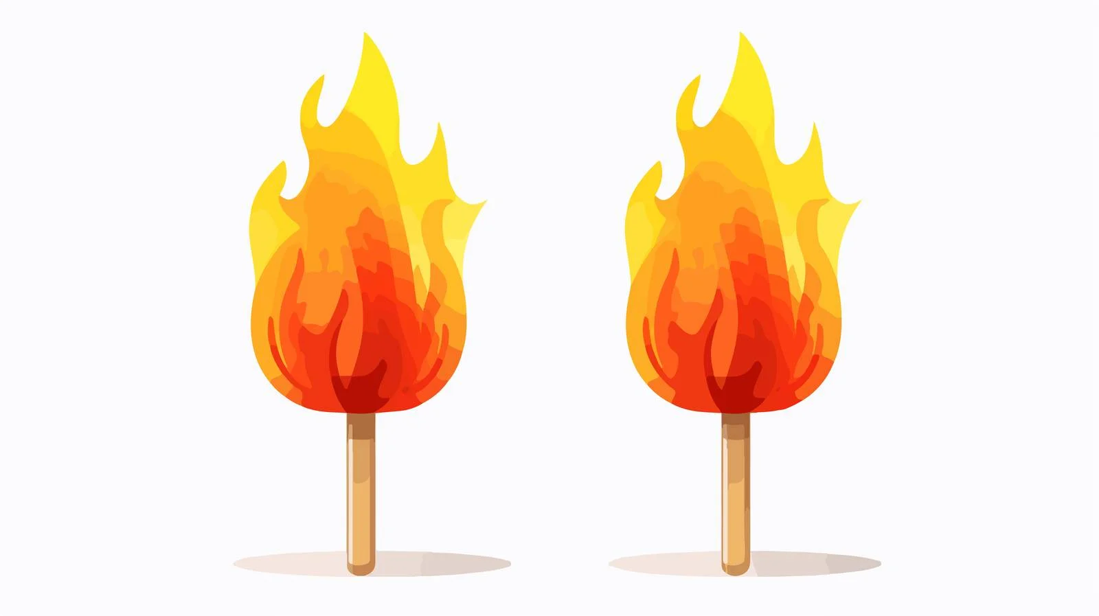 High-Quality Cartoon Fire Match Design — free download from Dotvec