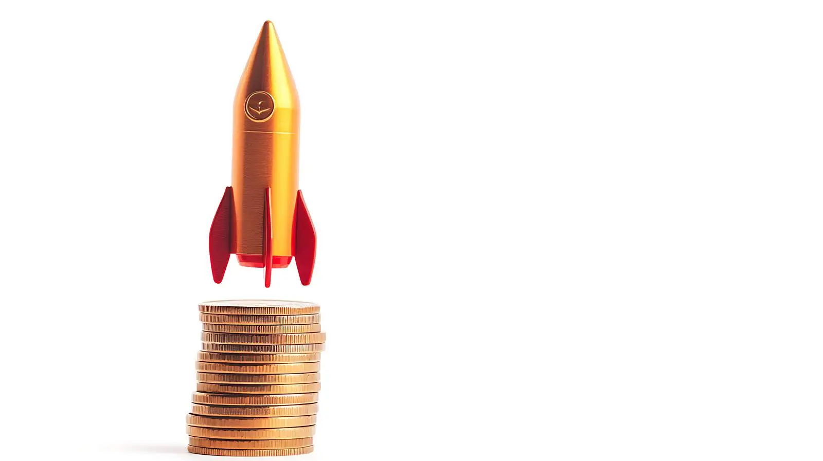 Fiery Rocket on Coin Stack — free download from Dotvec