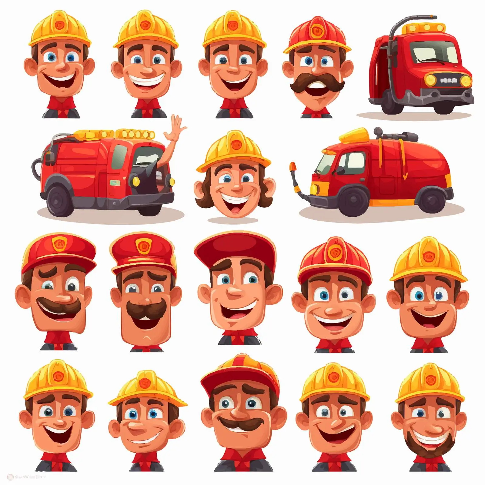 Firefighter Vector Creation Set — free download from Dotvec
