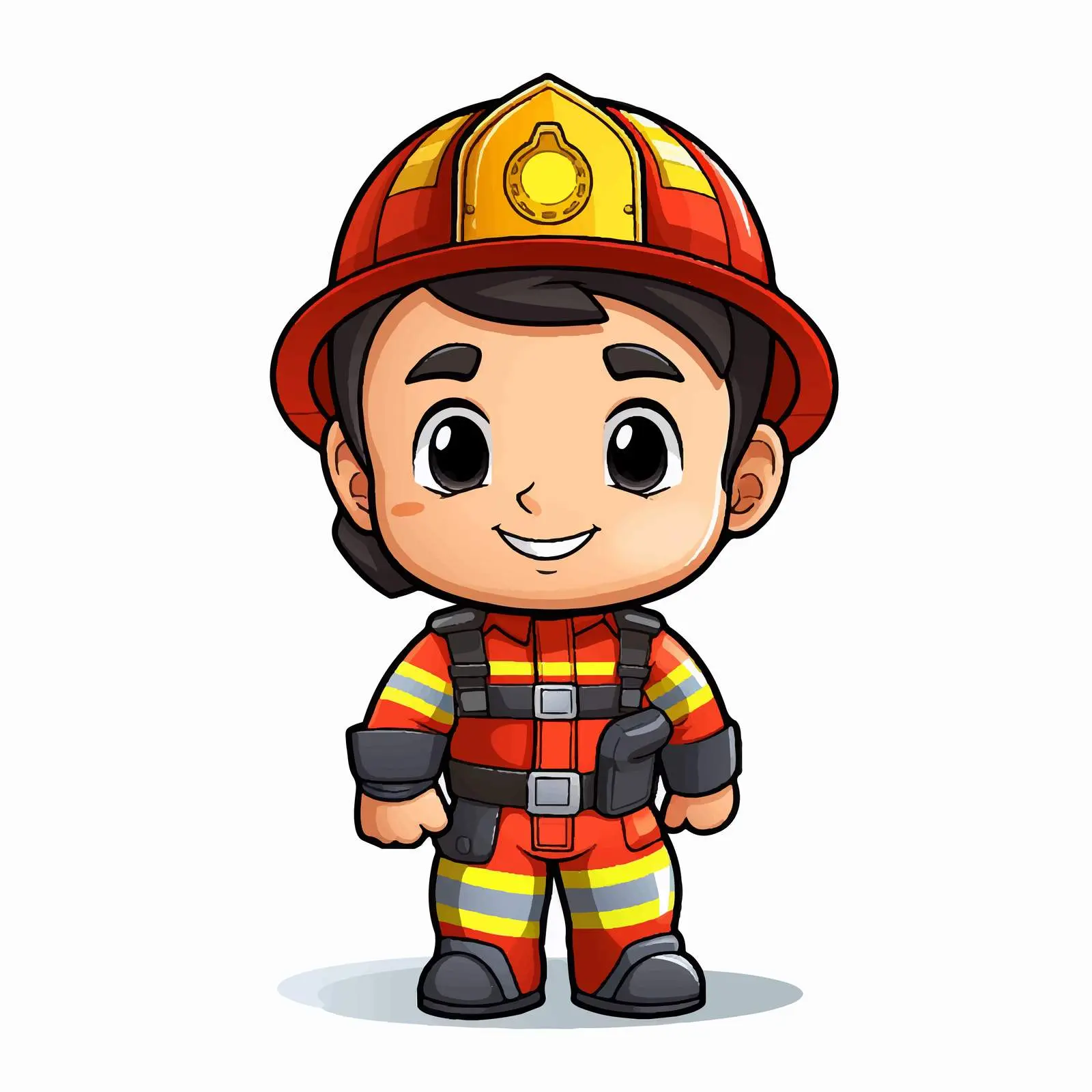 Firefighter Cartoon Vector Illustration Isolated – free fighting image from Dotvec