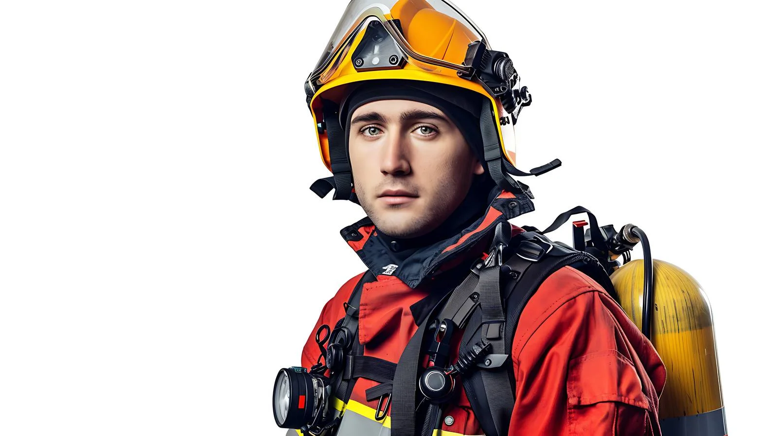 Firefighter Equipped with Breathing Gear Isolated – free oxygen image from Dotvec