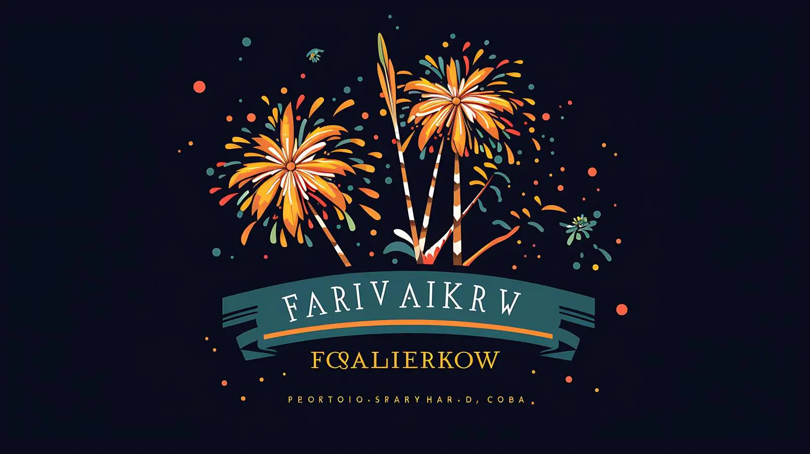 Elegant Firework Logo Design on Dark Background — free download from Dotvec