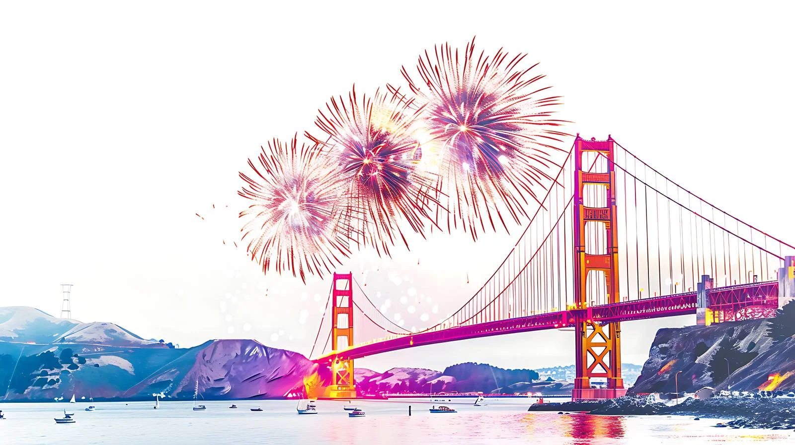 Golden Gate Bridge Fireworks Spectacular — free download from Dotvec