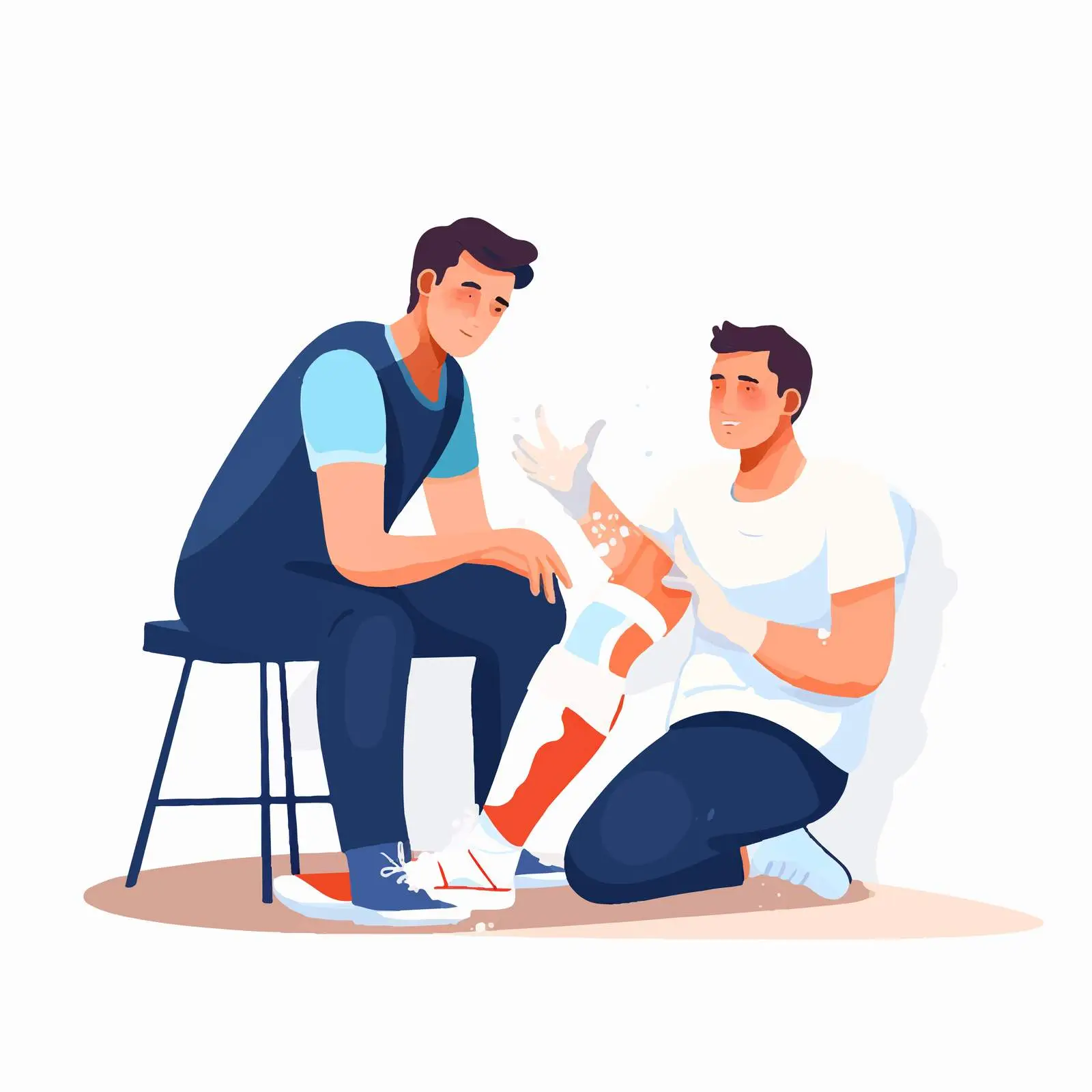 First Aid for Broken Leg Trauma — free download from Dotvec