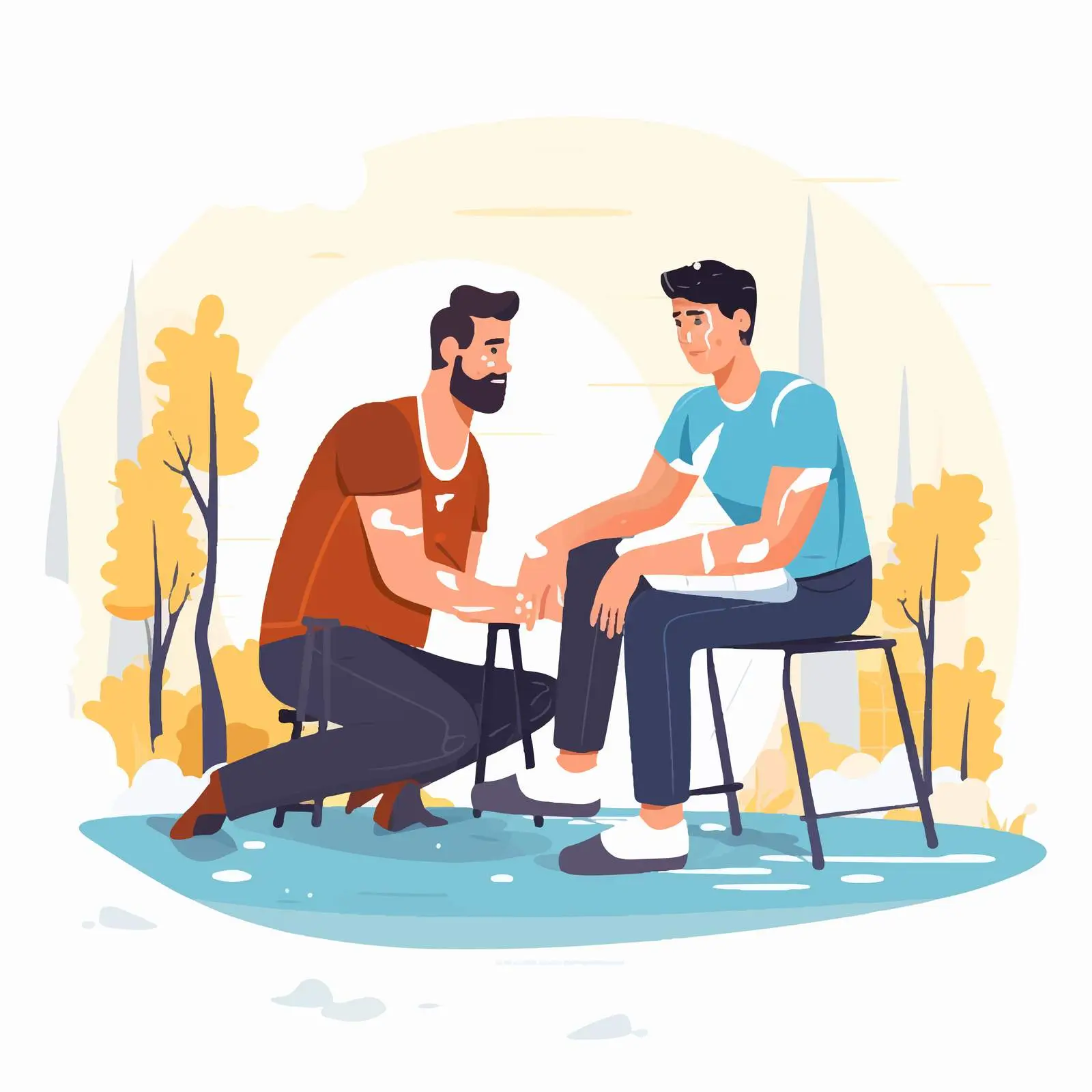 First Aid for Broken Leg Trauma — free download from Dotvec