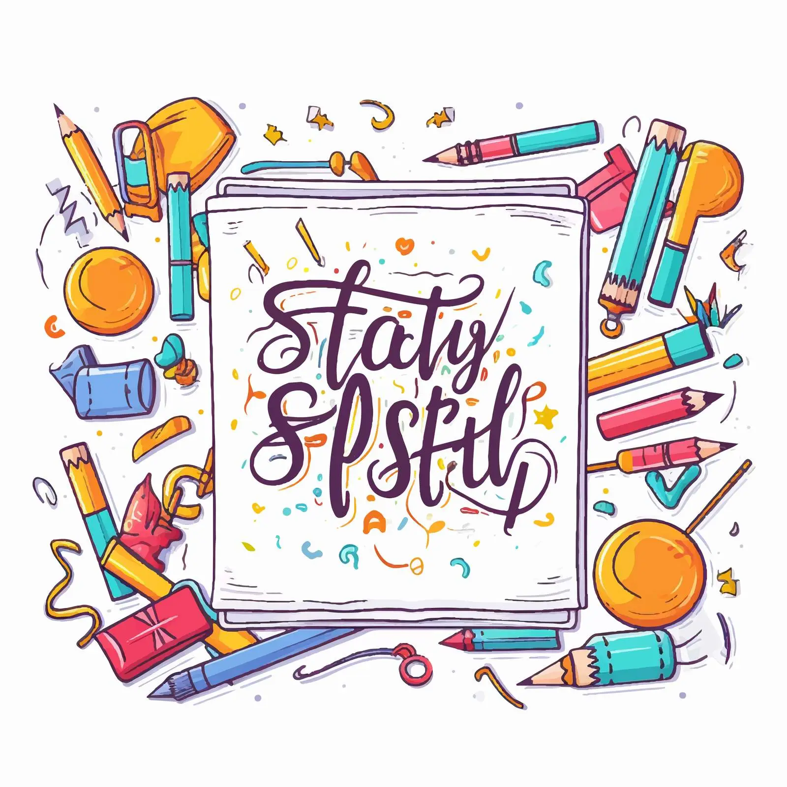 First Day of School Calligraphic Lettering — free download from Dotvec