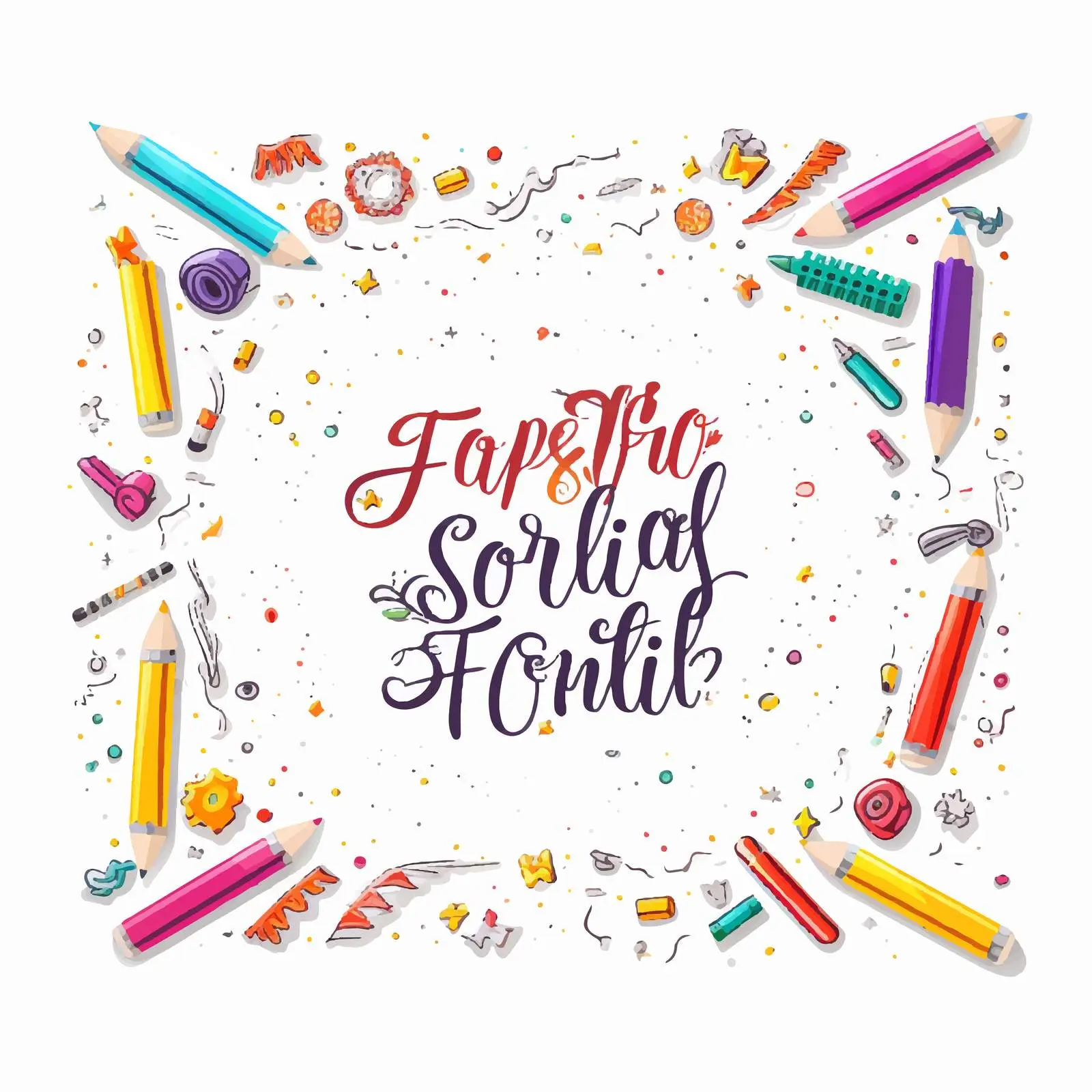 First Day of School Calligraphic Lettering — free download from Dotvec