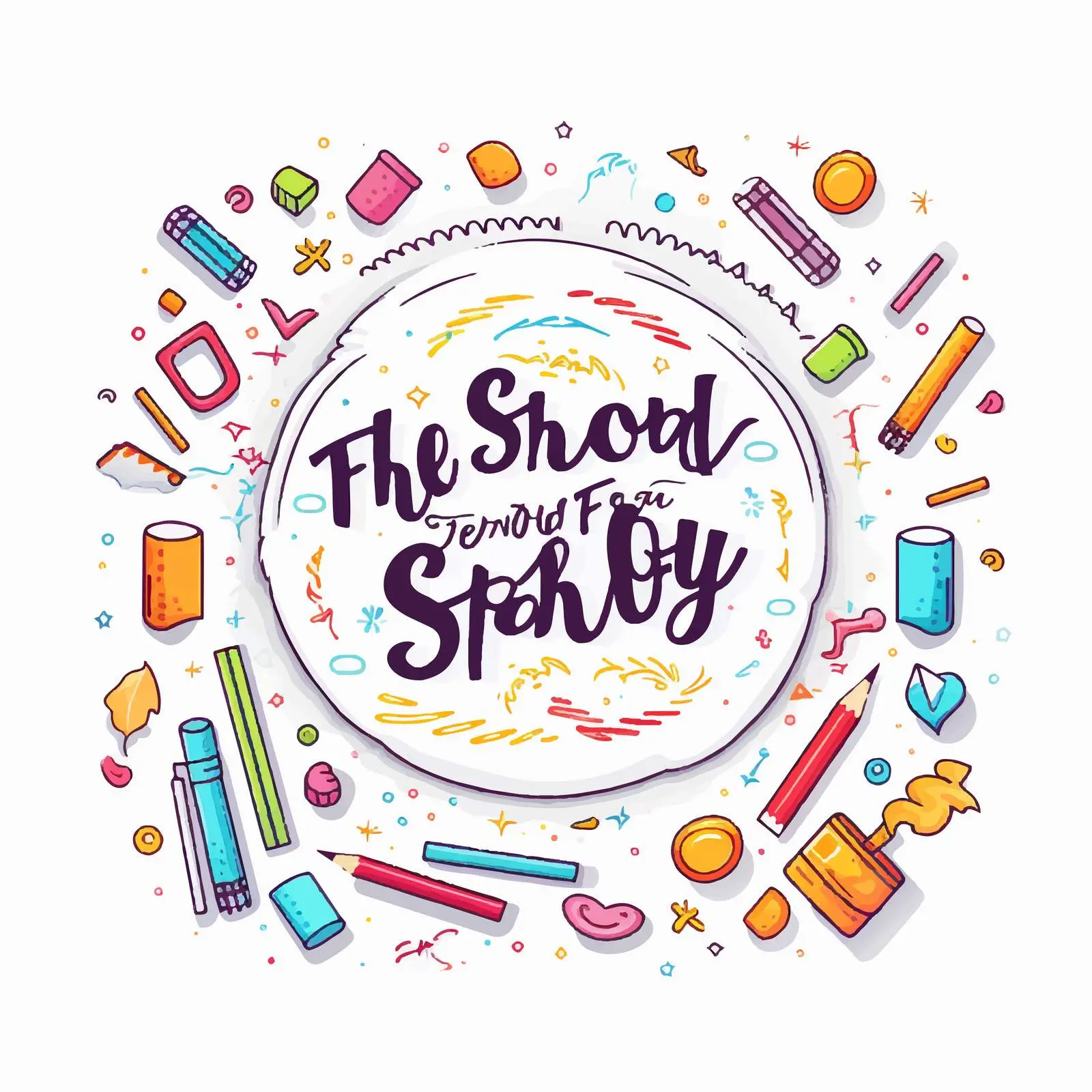 Calligraphic First Day of School Lettering — free download from Dotvec