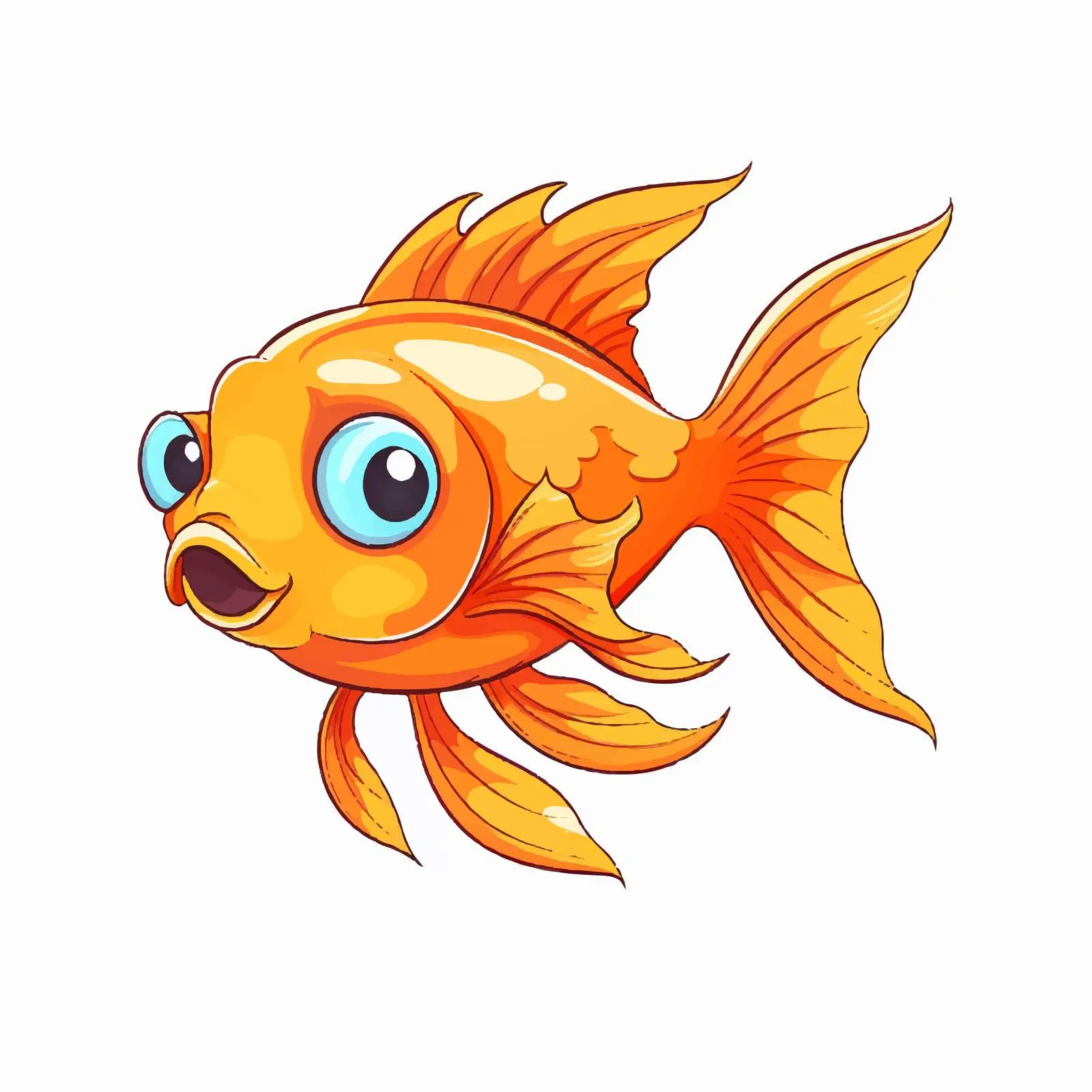 Cartoon Fish Sketch Vector Illustration — free download from Dotvec