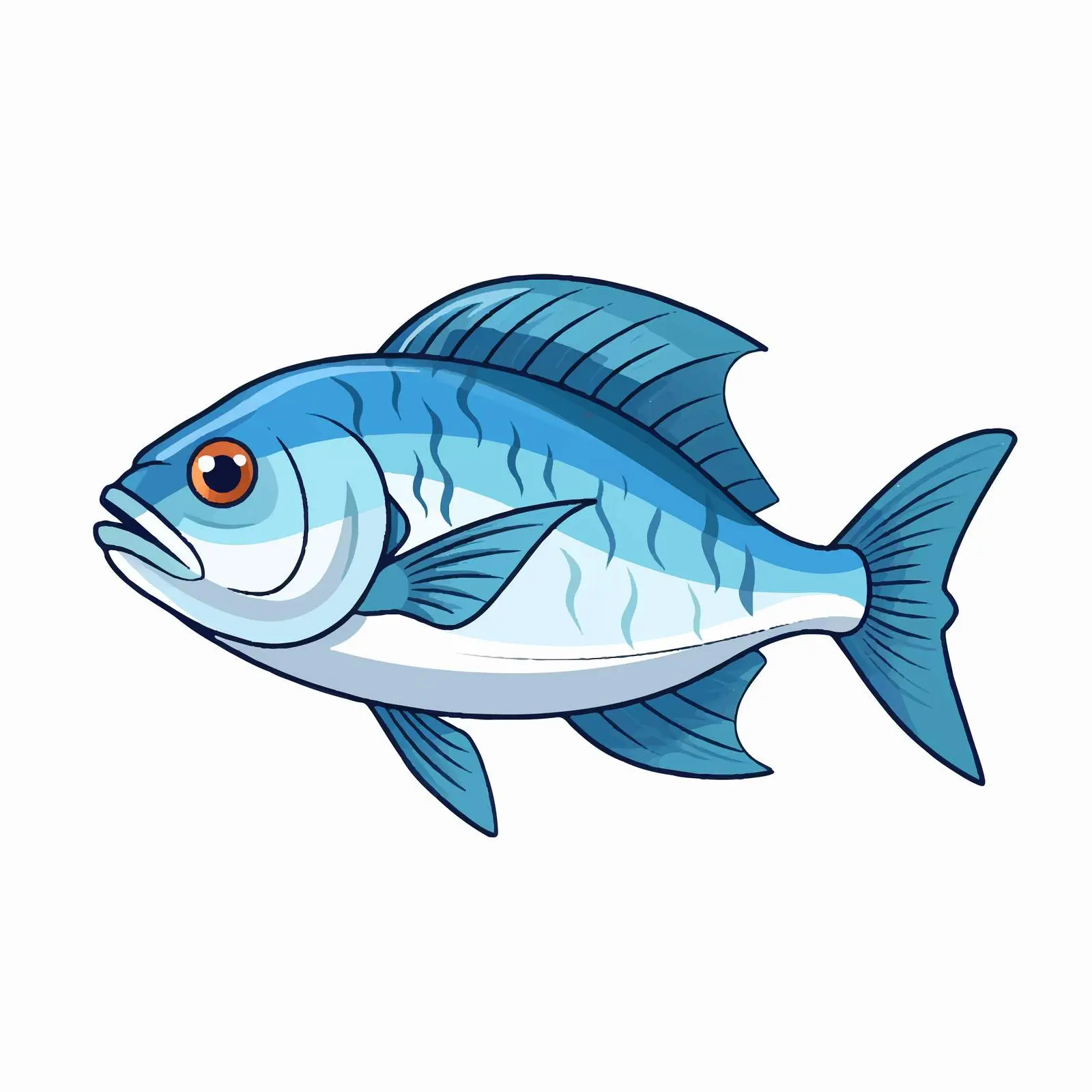 Isolated Fish Sea Food Vector Illustration – free fresh fish image from Dotvec