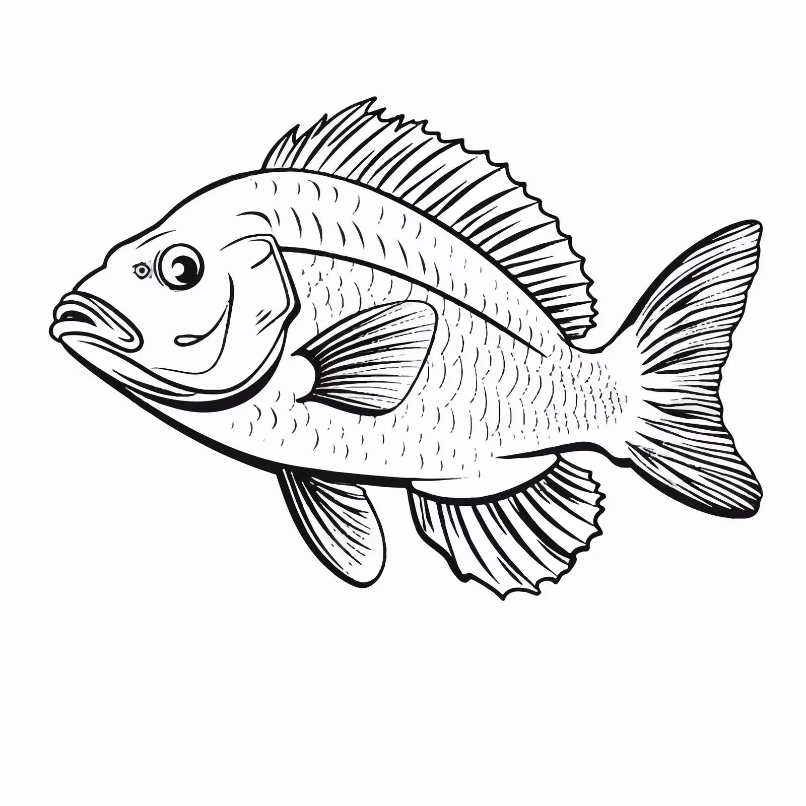 Fish Sketch Vector Illustration on White Background — free download from Dotvec