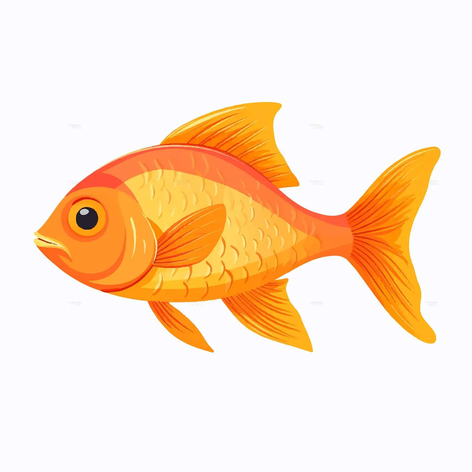 Top View Fish Vector Illustration on White Background — free download from Dotvec