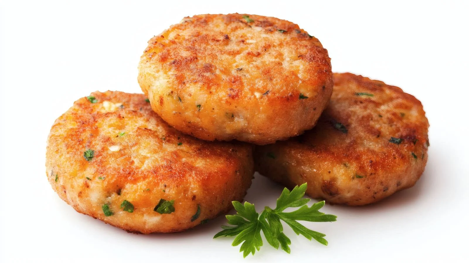 Gourmet Fish Cake Cutlets on White — free download from Dotvec
