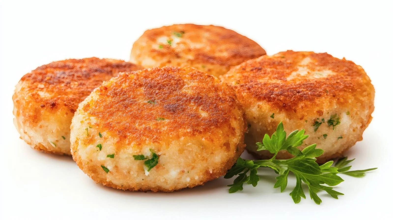 Delicious Fish Cakes Cutlets on White — free download from Dotvec