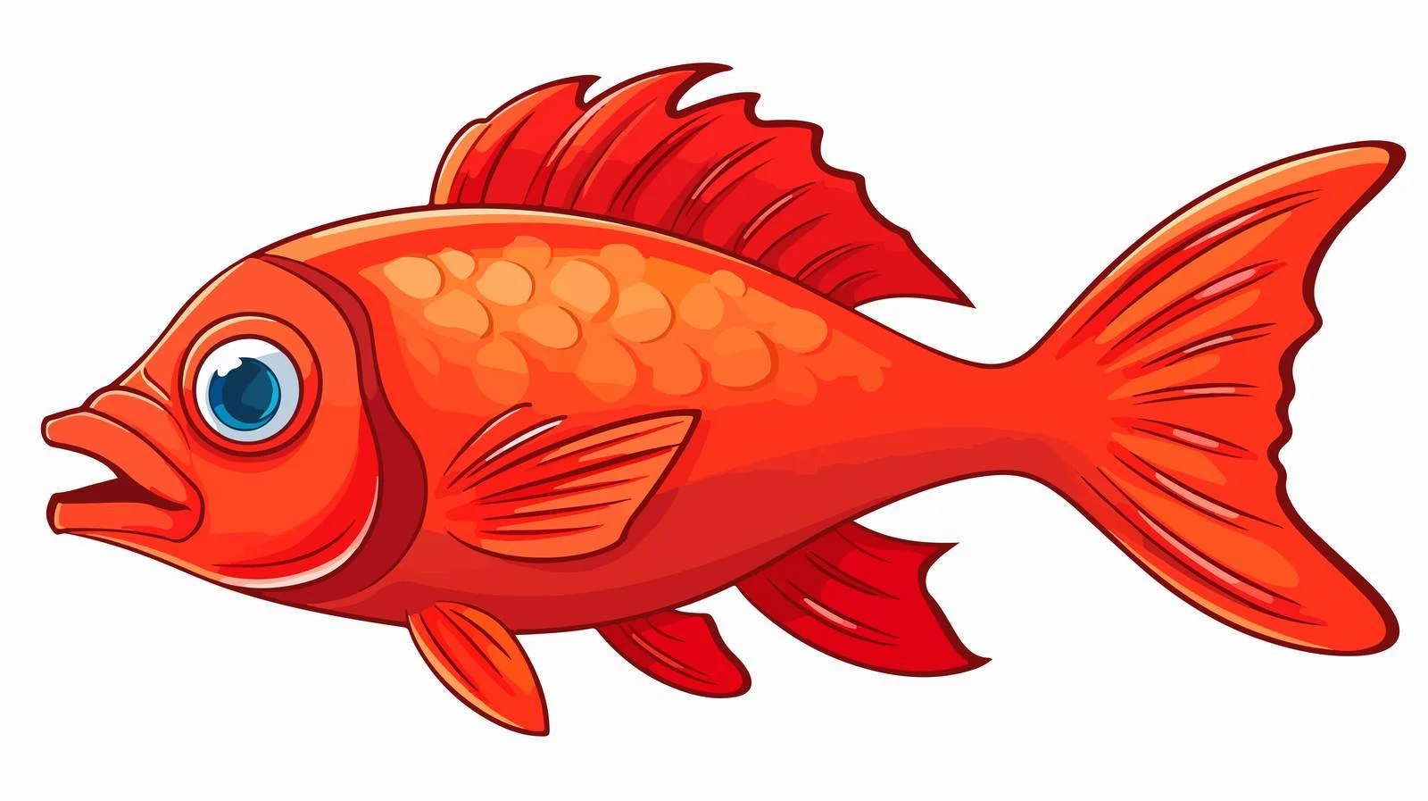 Cartoon Fish Vector Drawing Illustration — free download from Dotvec