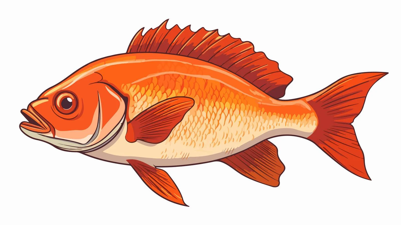 Cartoon Fish Vector Illustration — free download from Dotvec