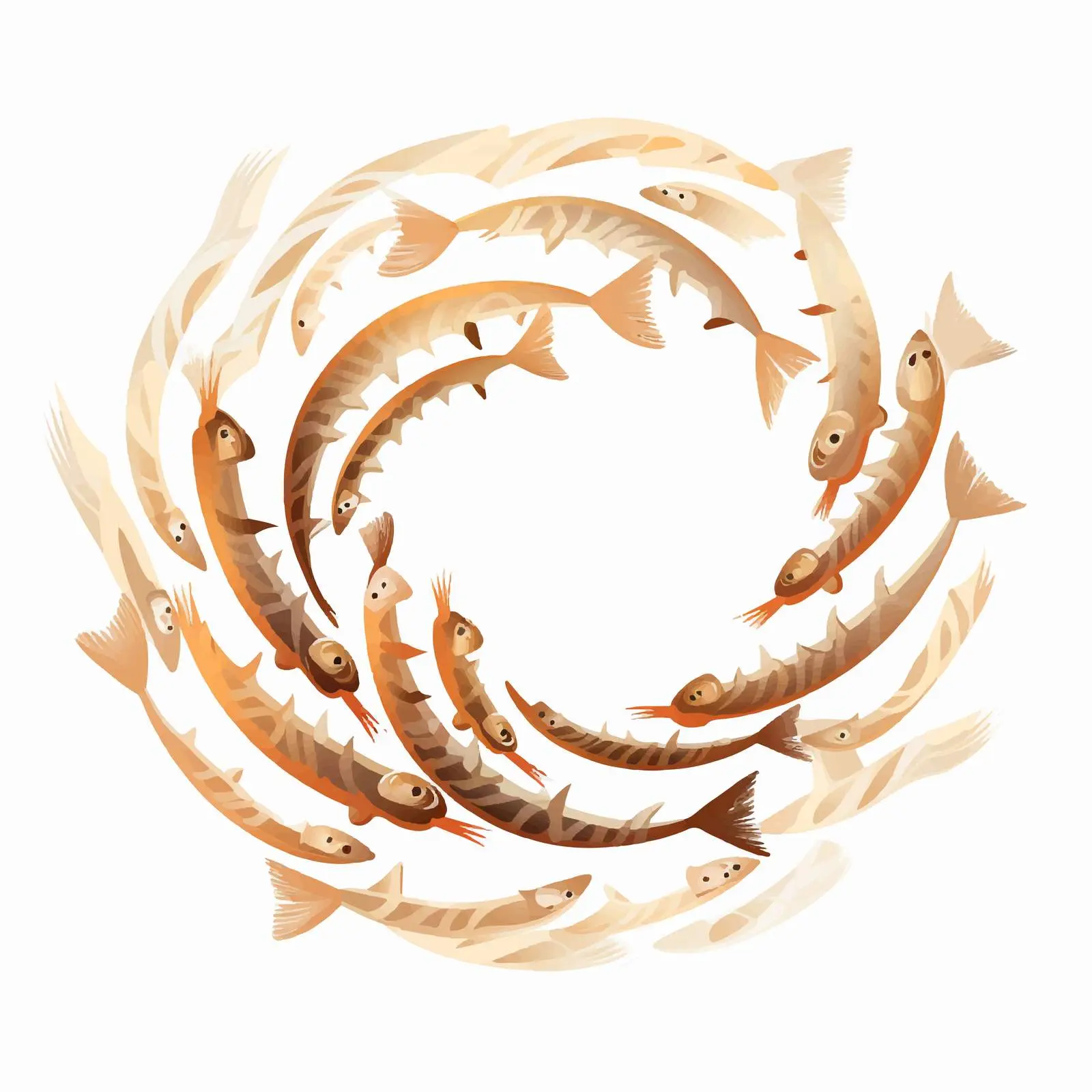 Fishbone Vector Illustration on White Background — free download from Dotvec