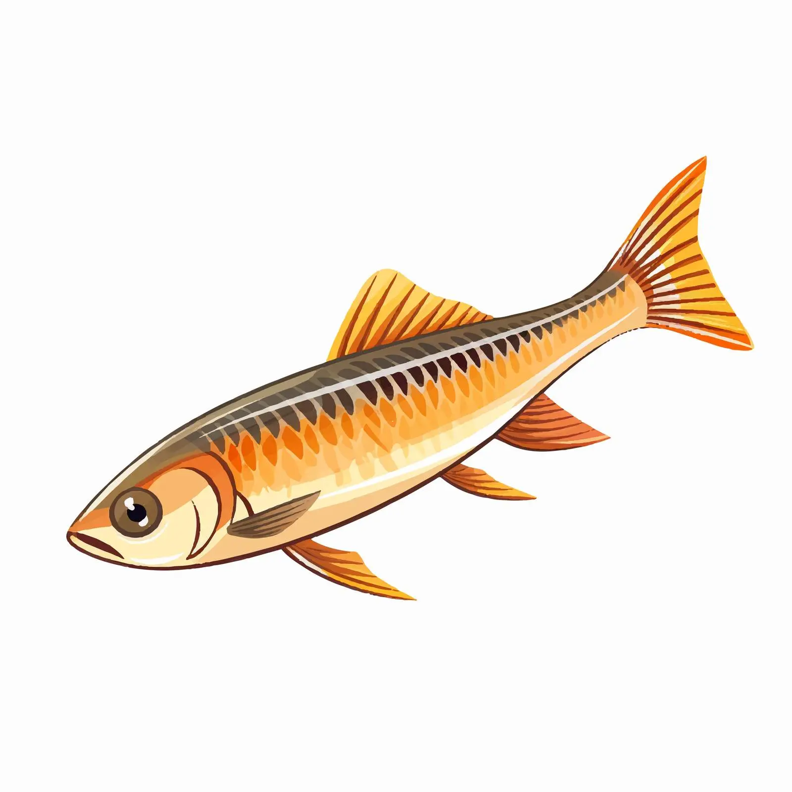 Fishbone Vector Illustration on White Background — free download from Dotvec