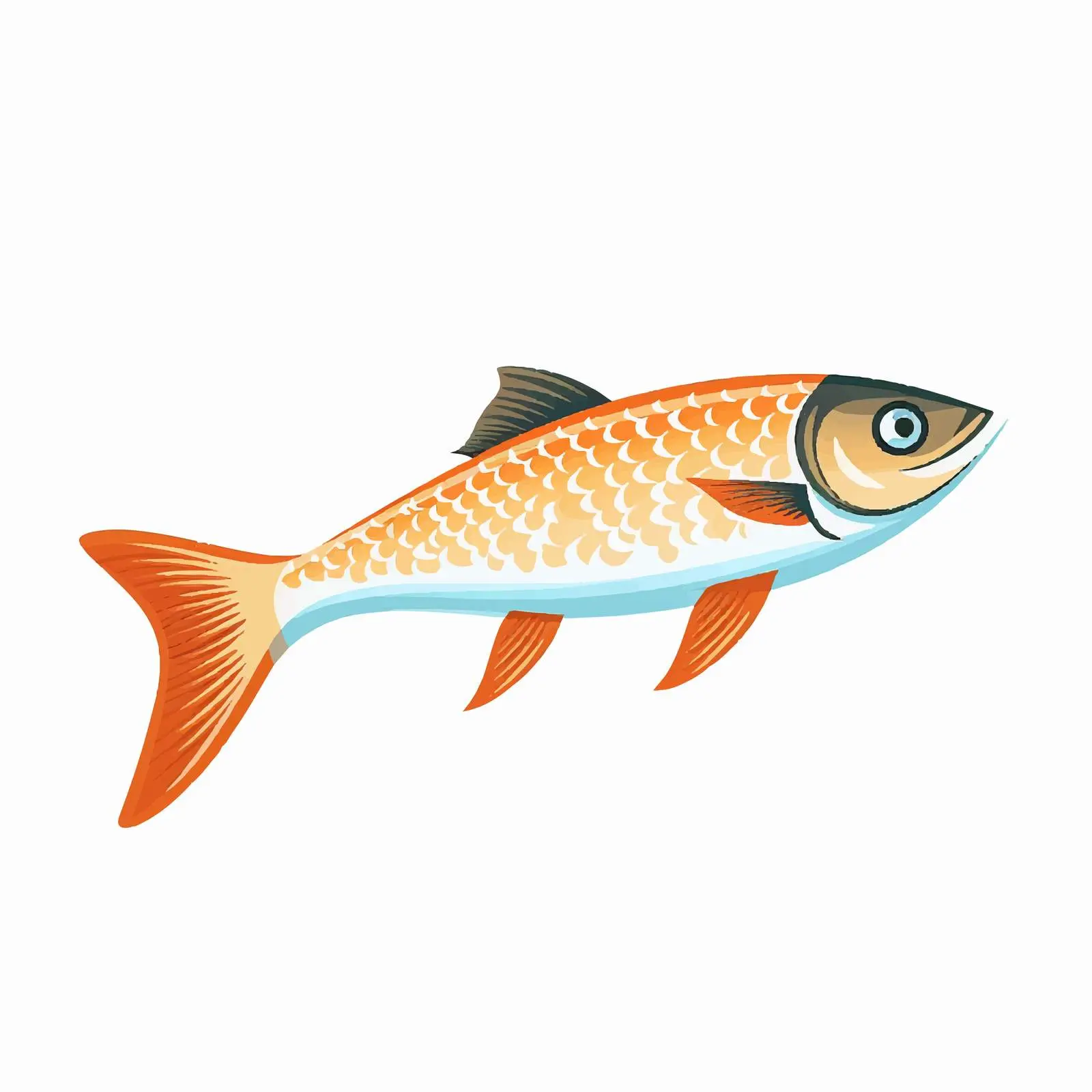 Fishbone Vector Illustration on White Background — free download from Dotvec