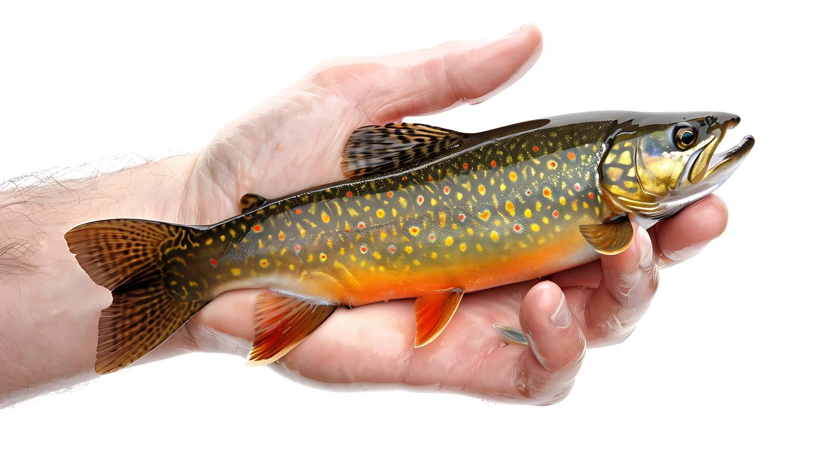 Angler showcases beautiful brook trout from North — free download from Dotvec