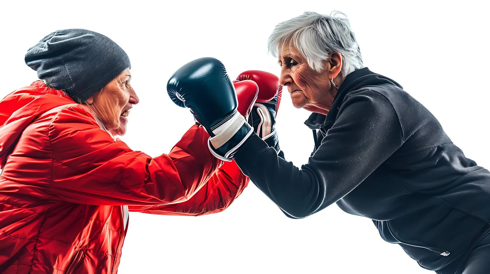 Senior Woman Boxing Training with Coach — free download from Dotvec