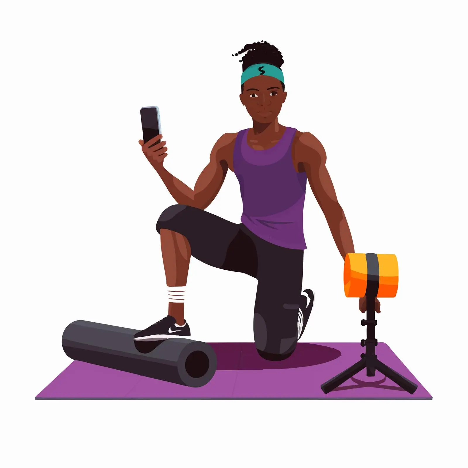 Fitness Blogger Recording Online Yoga Classes – free recording image from Dotvec
