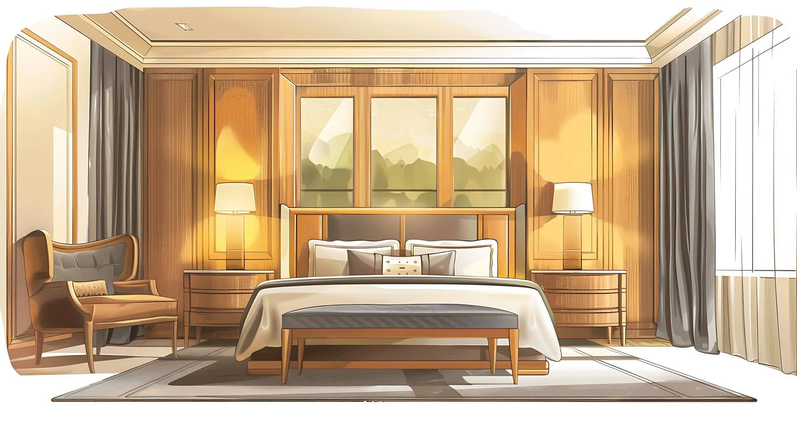 Elegant Five-Star Hotel Suite White Background — free download from Dotvec