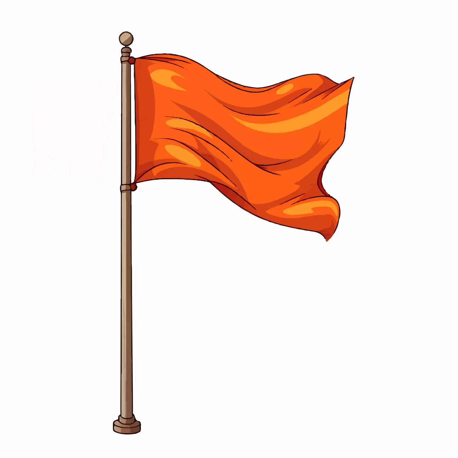 Cartoon Flag on Pole Icon Vector Illustration – free pole image from Dotvec