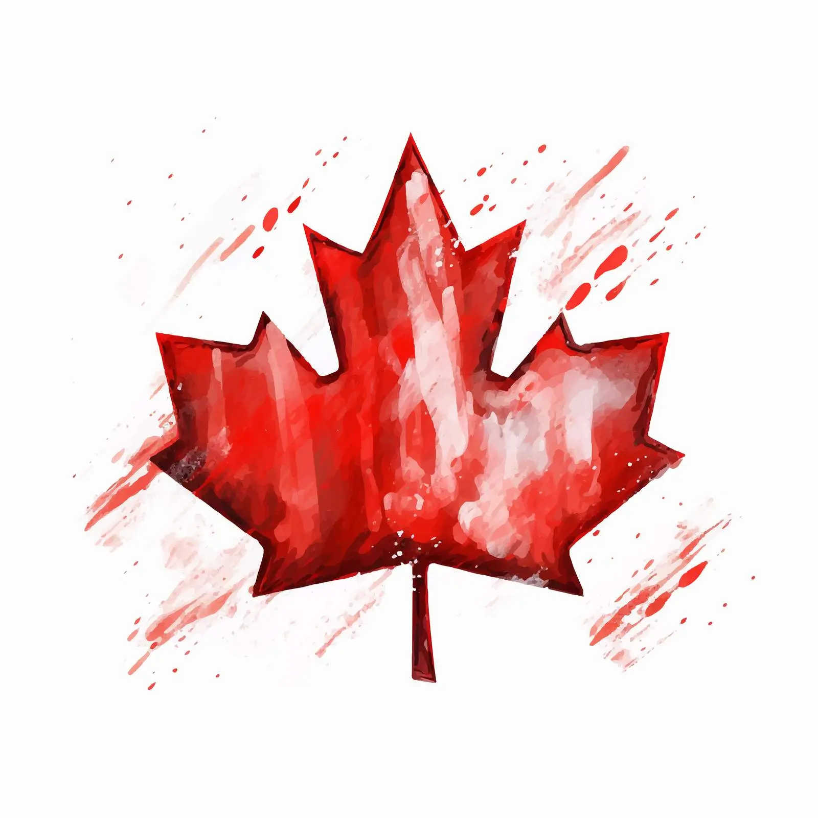 Grunge Canada Flag Acrylic Painting — free download from Dotvec