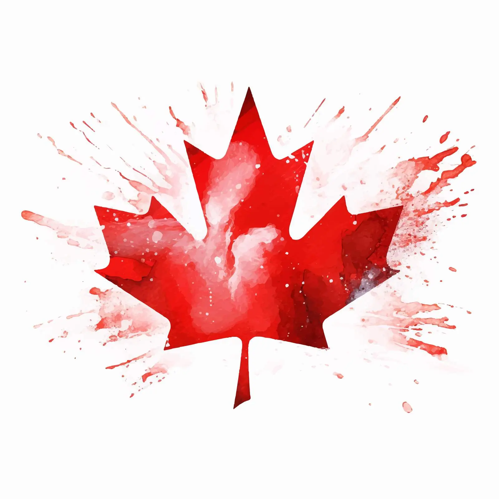 Patriotic Grunge Flag of Canada Acrylic Painting — free download from Dotvec