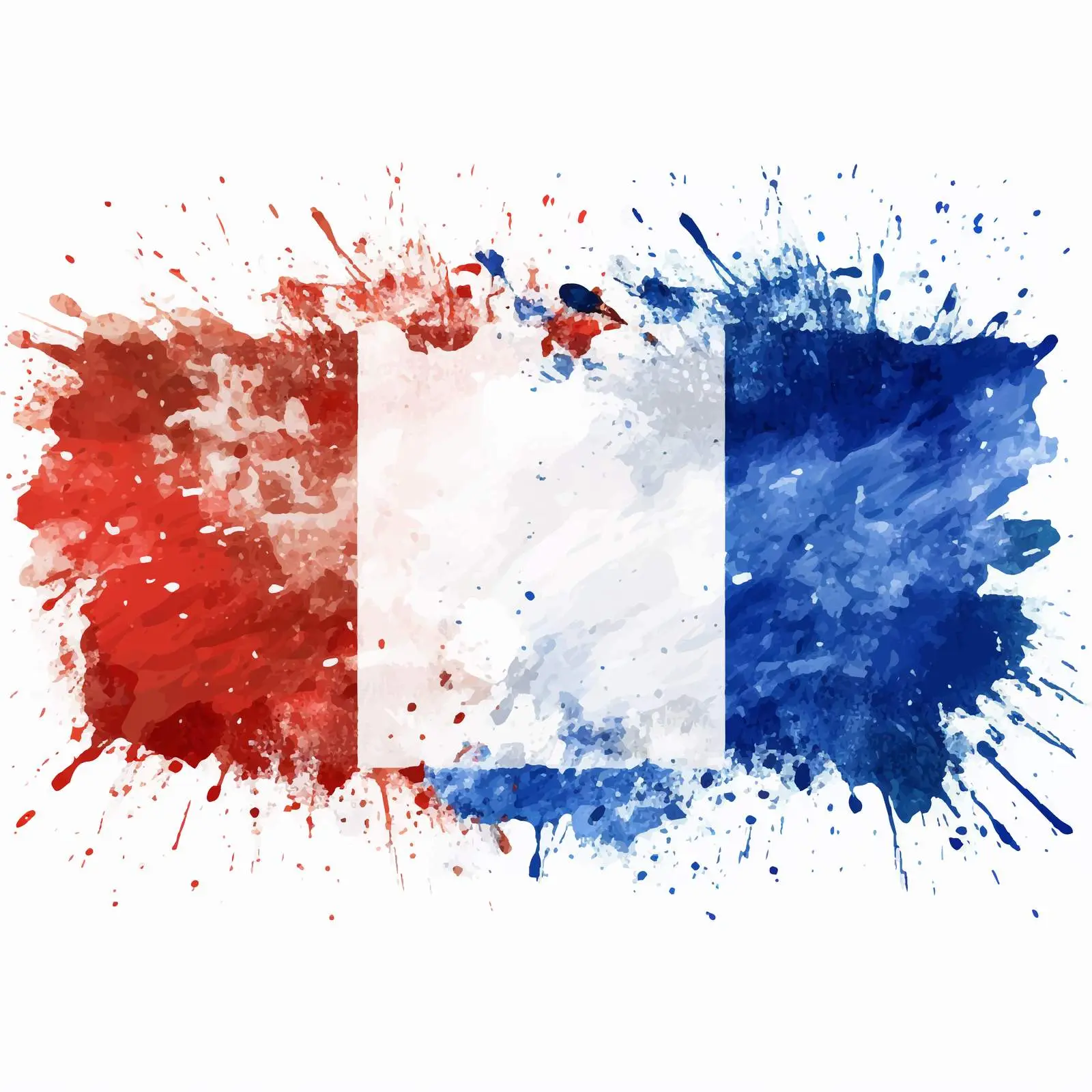 Patriotic Grunge Flag of France Acrylic Painting — free download from Dotvec
