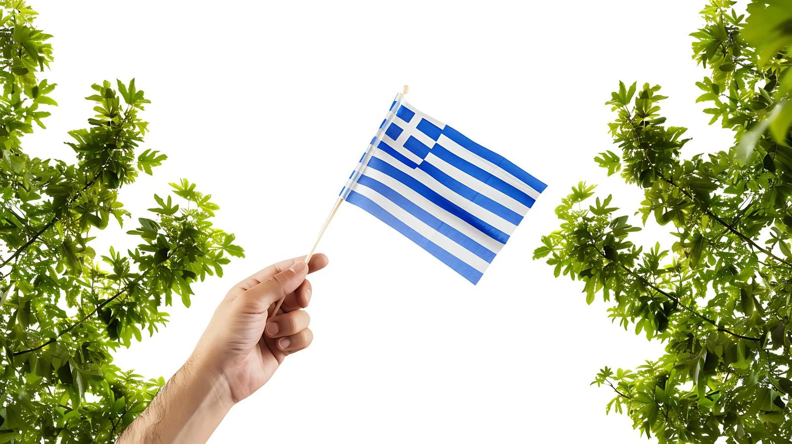 Greece Flag Held in Hand Outdoors – free greece image from Dotvec